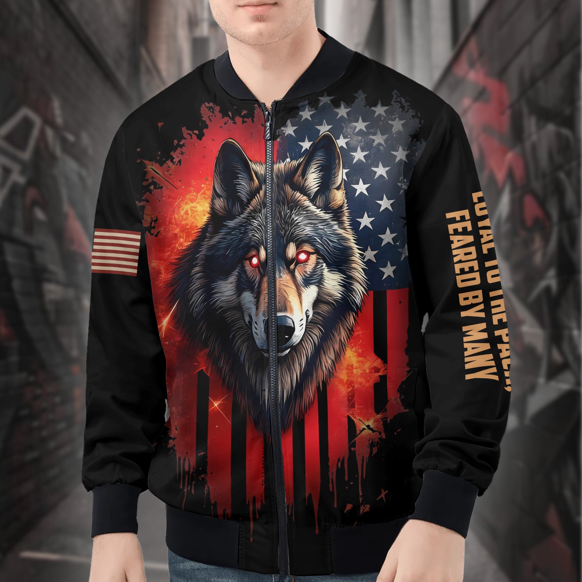 Dysfunctional Veteran All-over Print Bomber Jacket