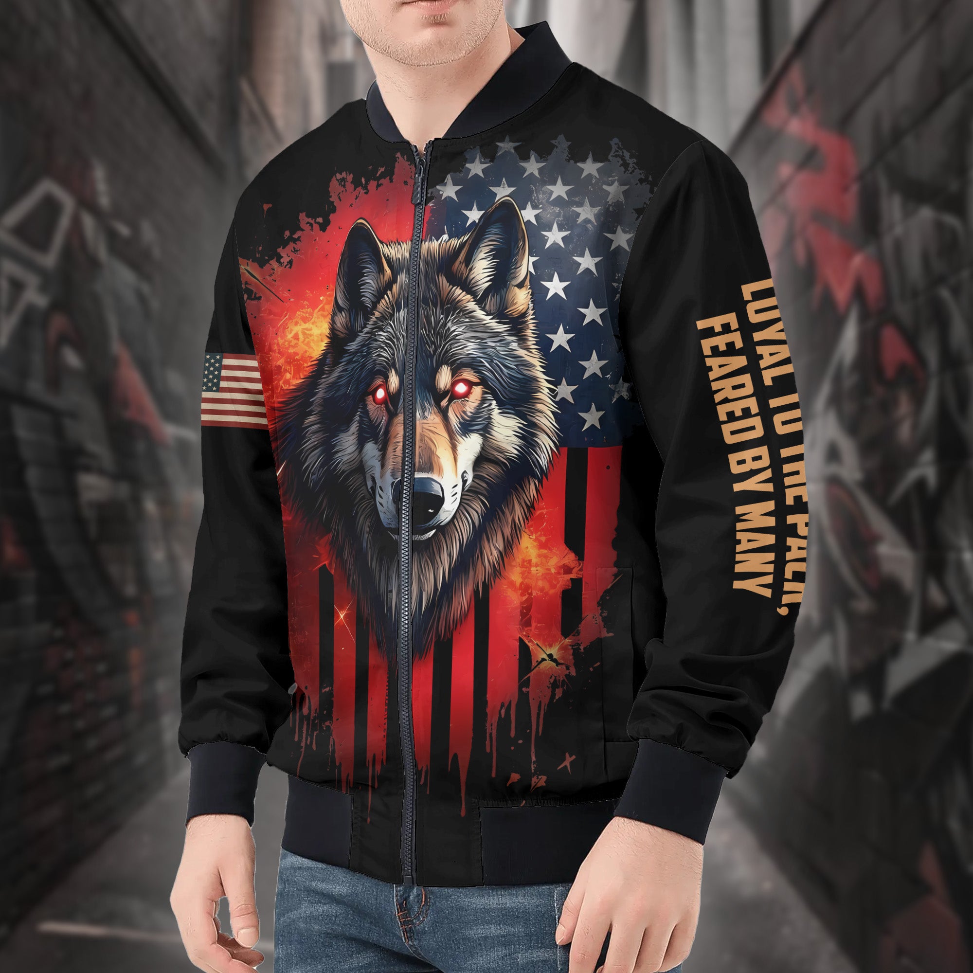 Dysfunctional Veteran All-over Print Bomber Jacket