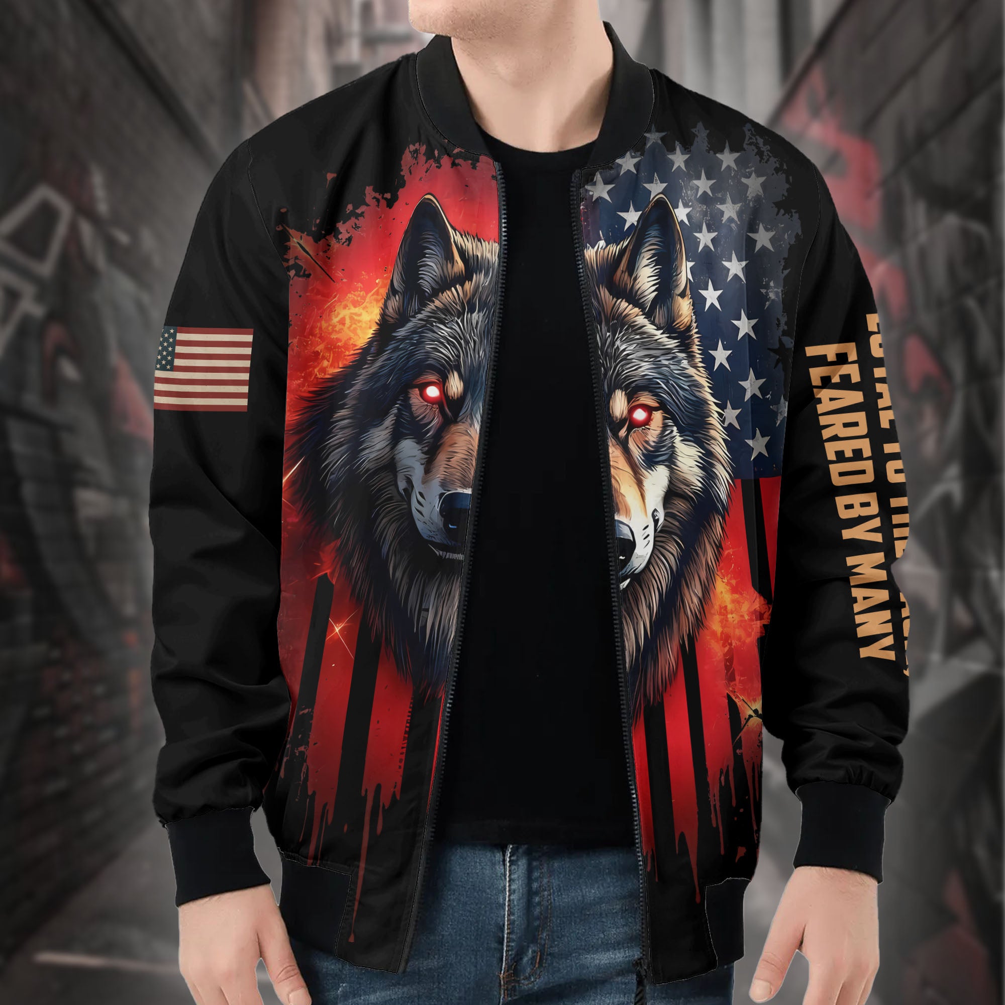 Dysfunctional Veteran All-over Print Bomber Jacket