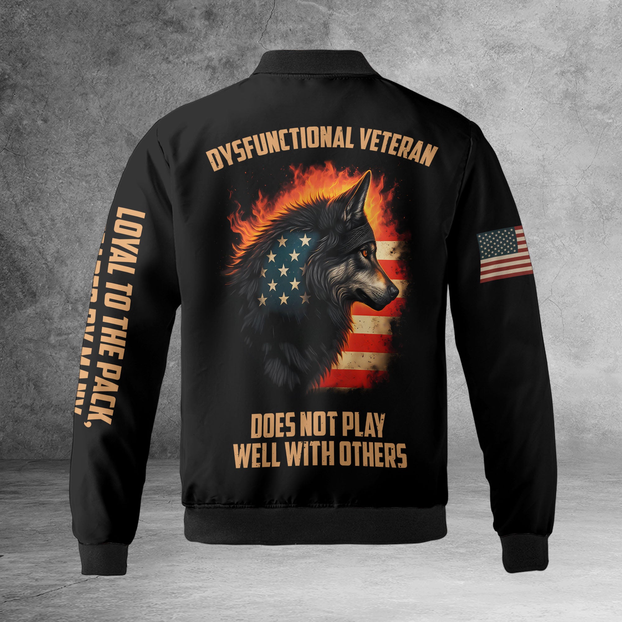 Dysfunctional Veteran All-over Print Bomber Jacket