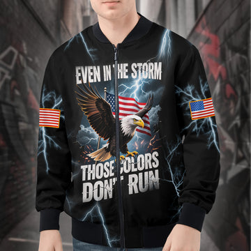 U.S. Veteran Pride All-over Print Bomber Jacket