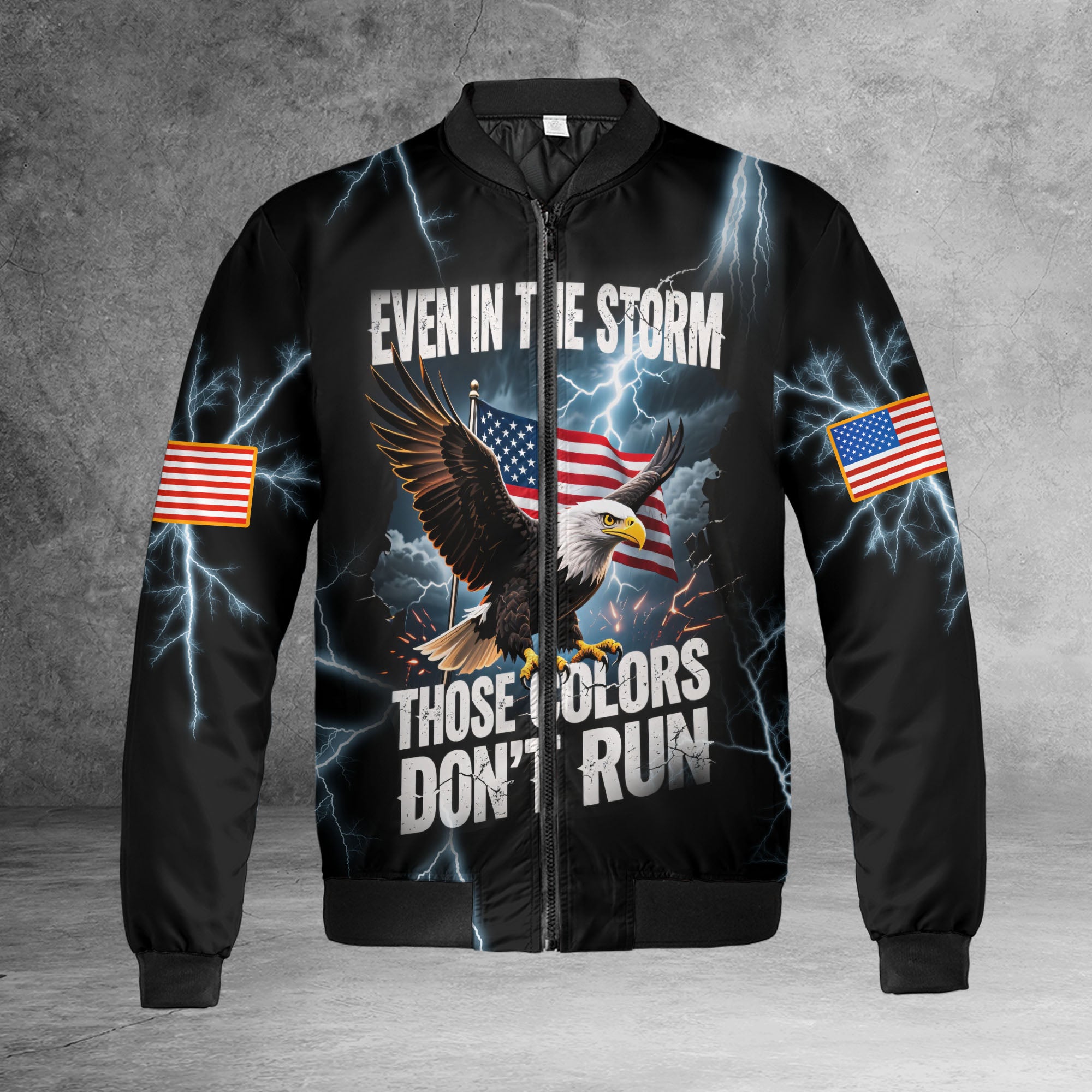 U.S. Veteran Pride All-over Print Bomber Jacket