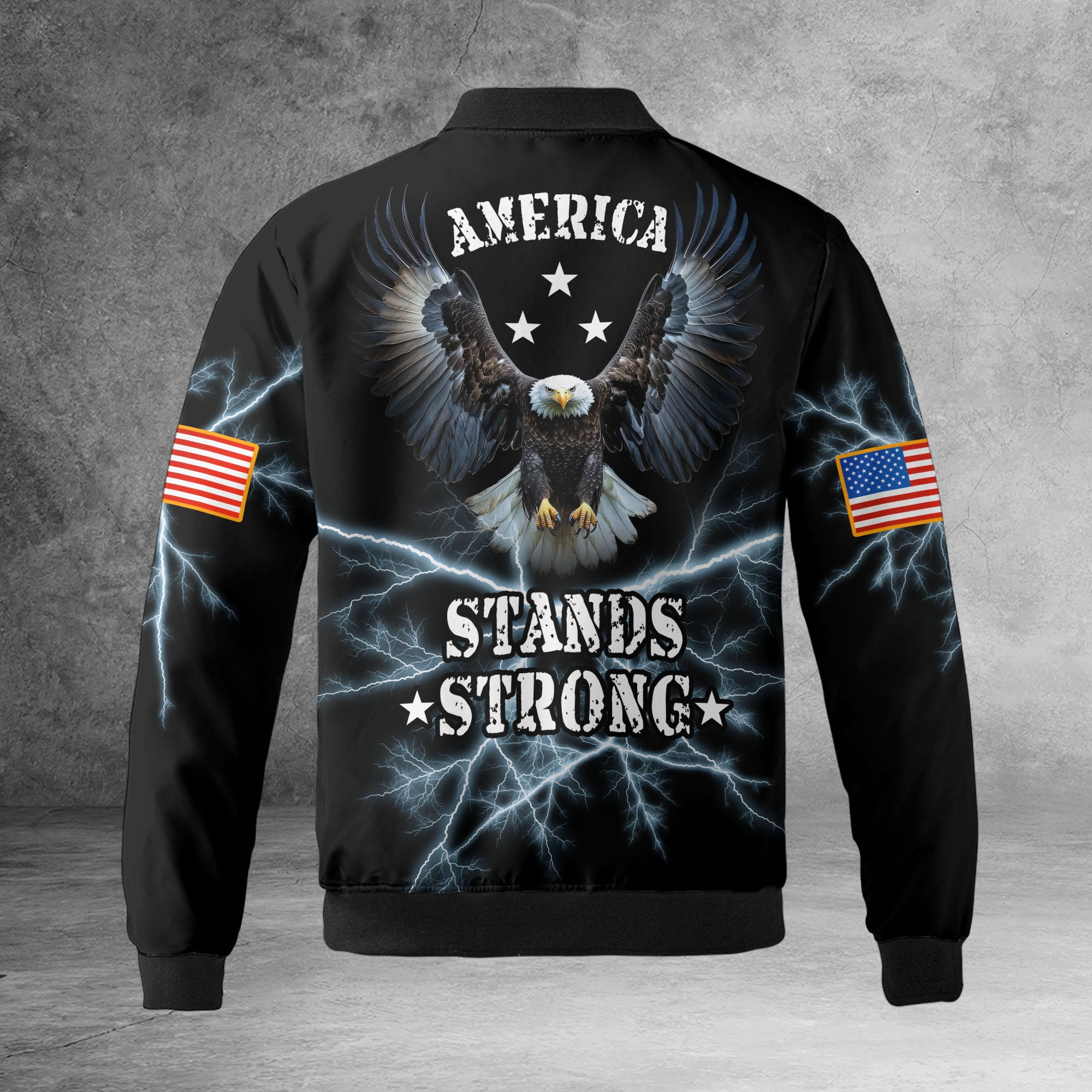 U.S. Veteran Pride All-over Print Bomber Jacket