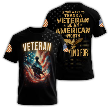 Thank a Veteran Be an All-over Print T-Shirt