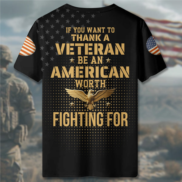 Thank a Veteran Be an All-over Print T-Shirt
