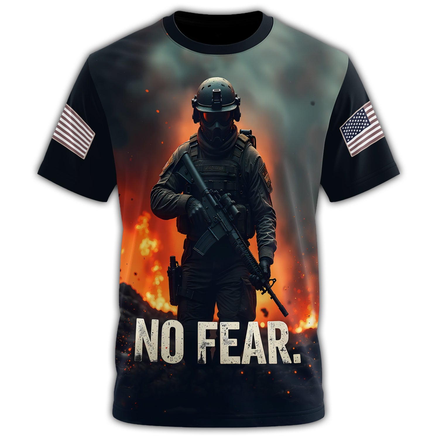 No Fear No Retreat Veteran All-over Print T-Shirt Secondary image