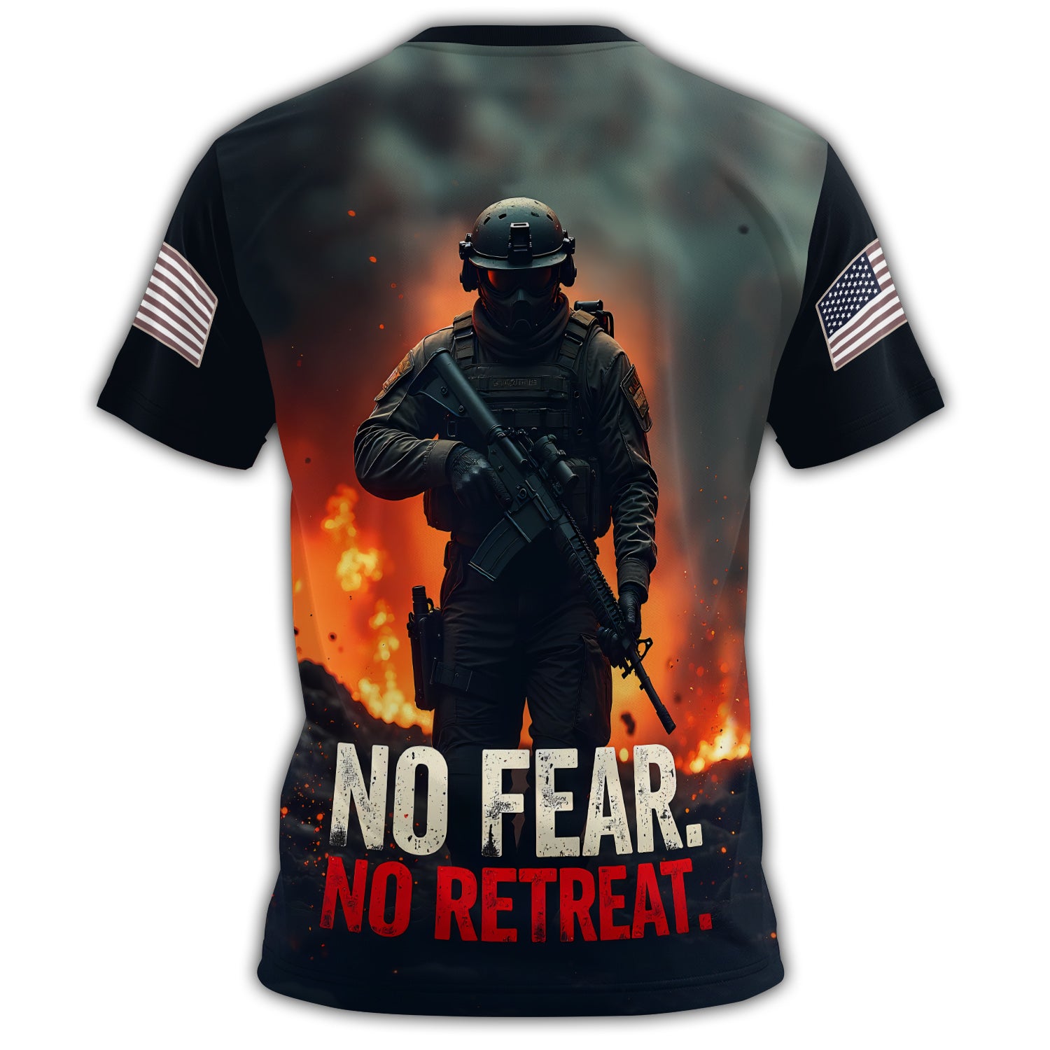No Fear No Retreat Veteran All-over Print T-Shirt