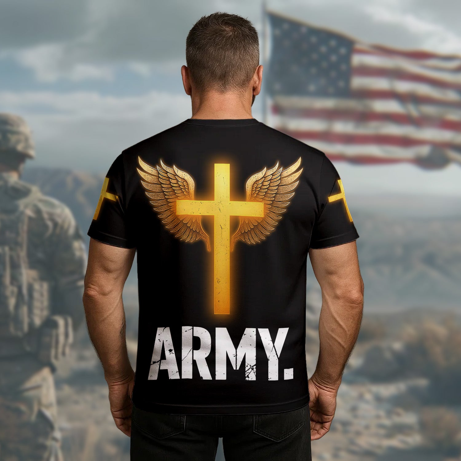 Enlisted in God’s Army All-over Print T-Shirt