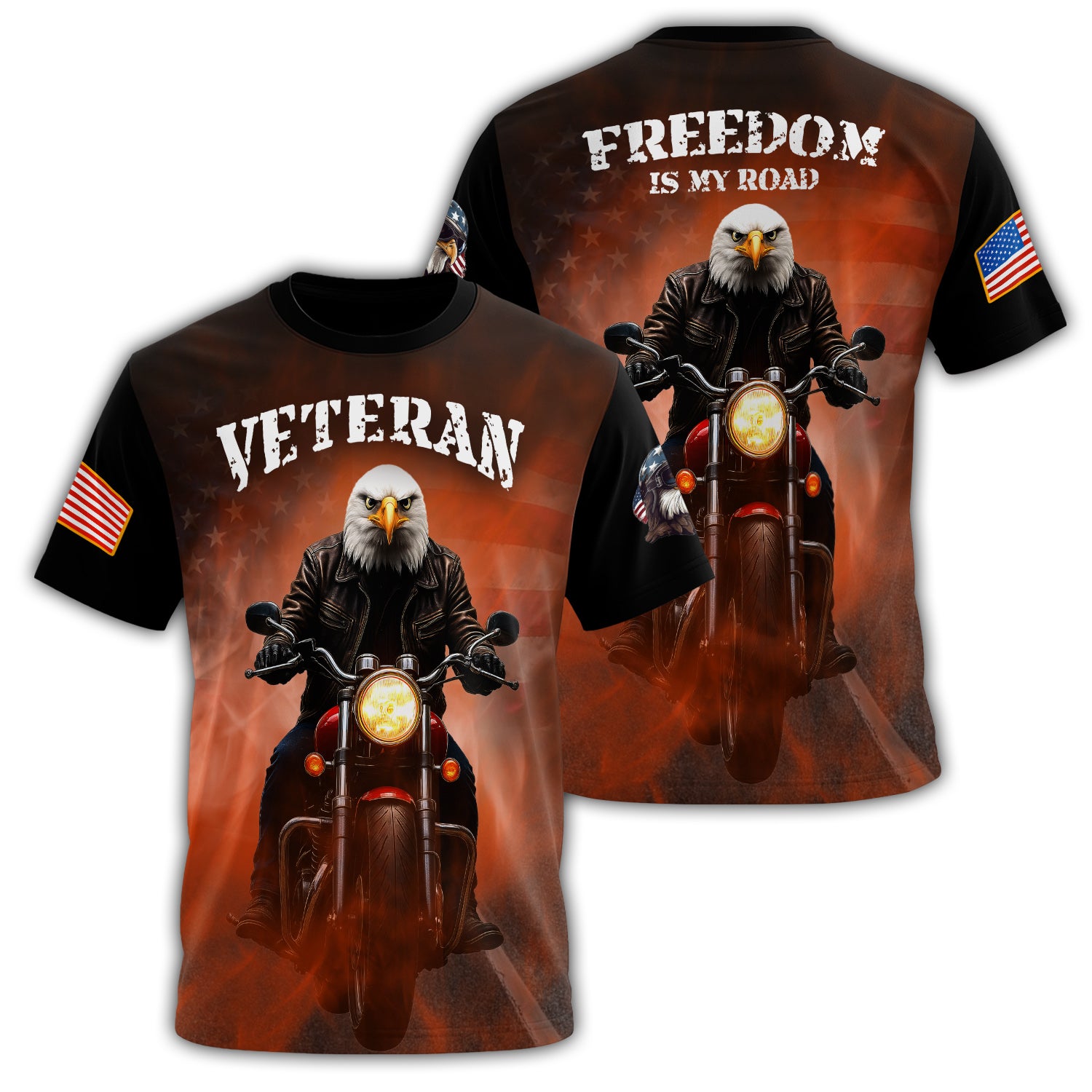 Freedom on Two Wheels All-over Print T-Shirt