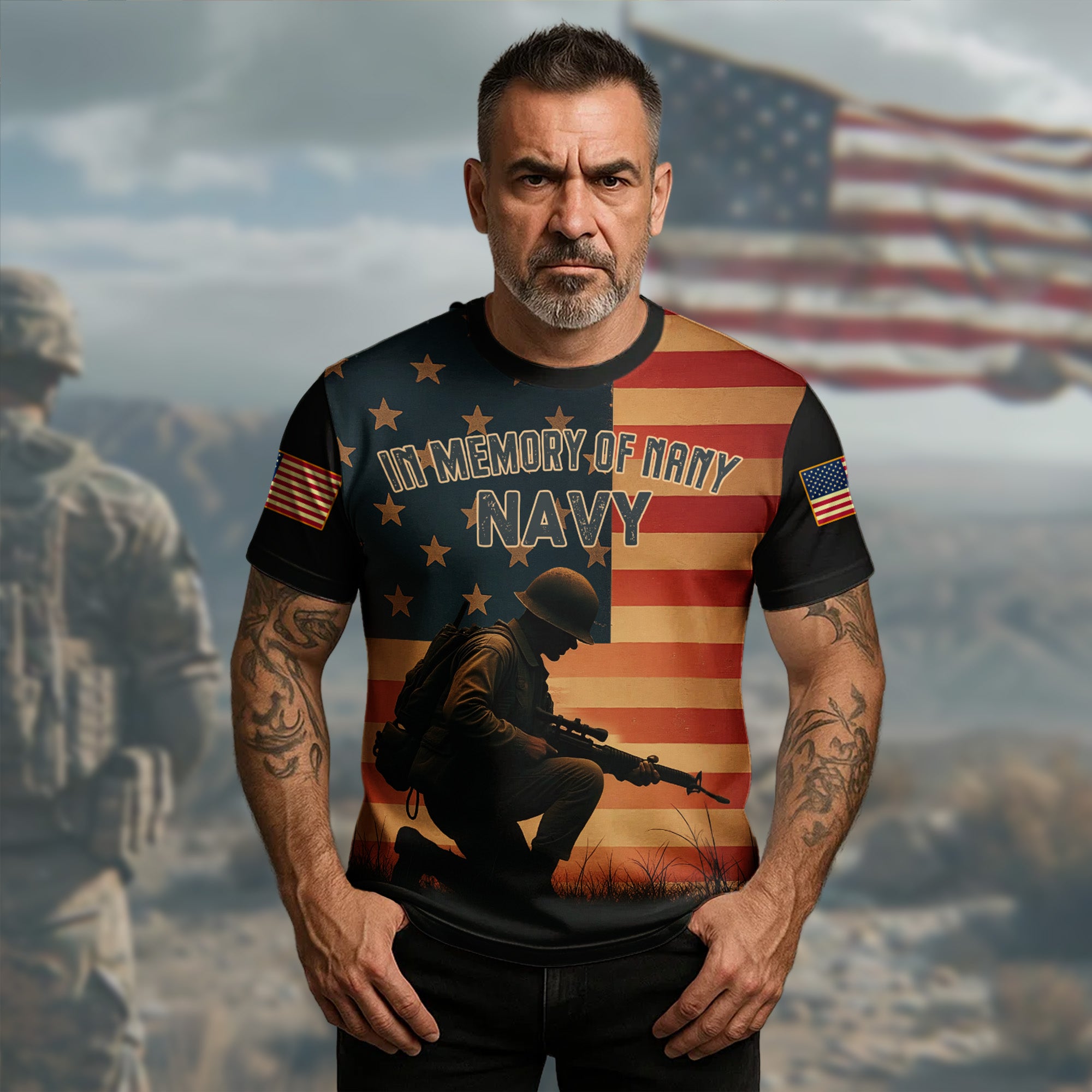 In Memory of Many Never Forgotten A Lasting Tribute to the Brave Veterans Who Gave Their All All-over Print T-Shirt