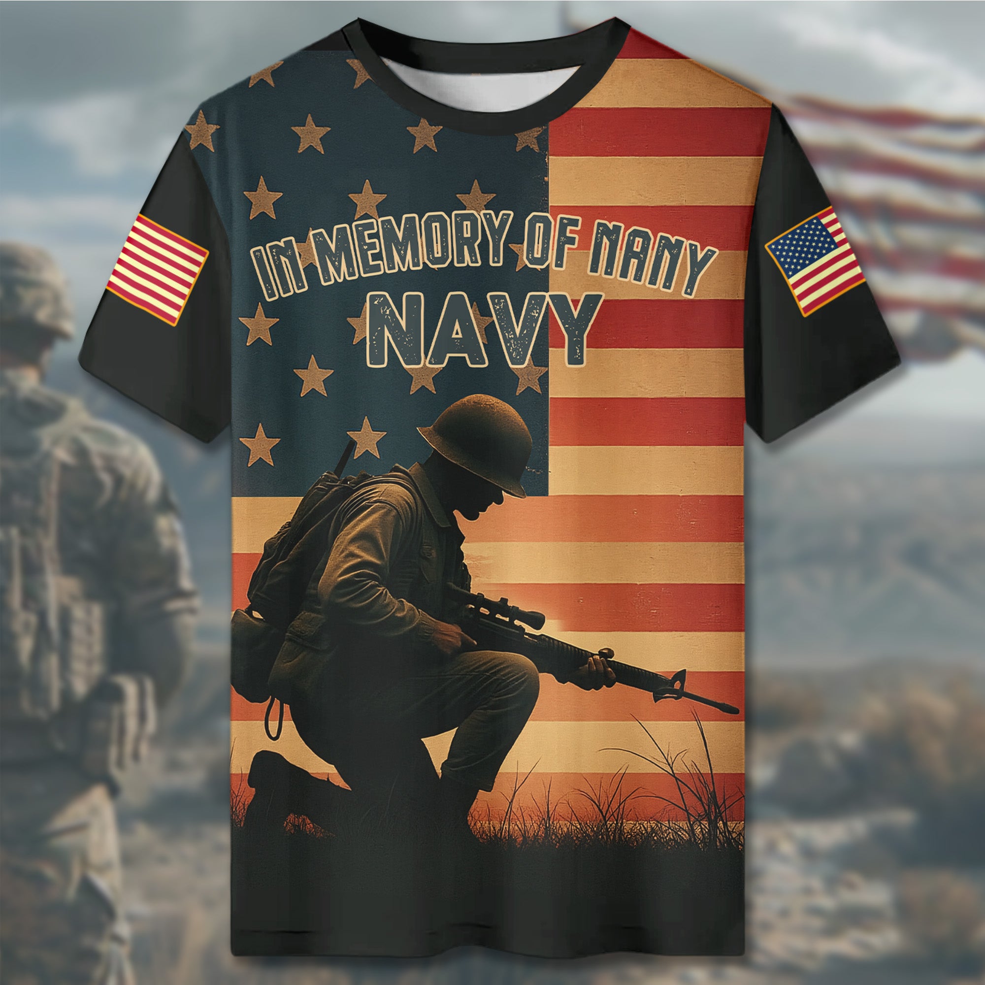 In Memory of Many Never Forgotten A Lasting Tribute to the Brave Veterans Who Gave Their All All-over Print T-Shirt
