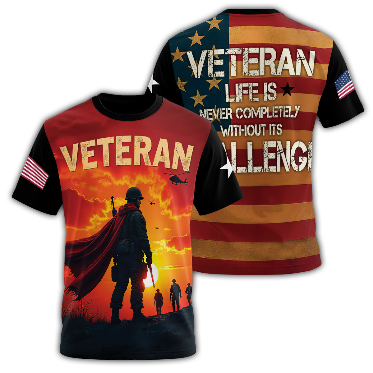 Veteran Life Is Never All-over Print T-Shirt Main image