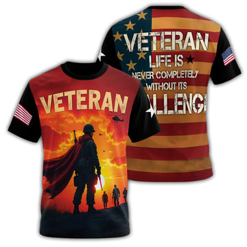 Veteran Life Is Never All-over Print T-Shirt