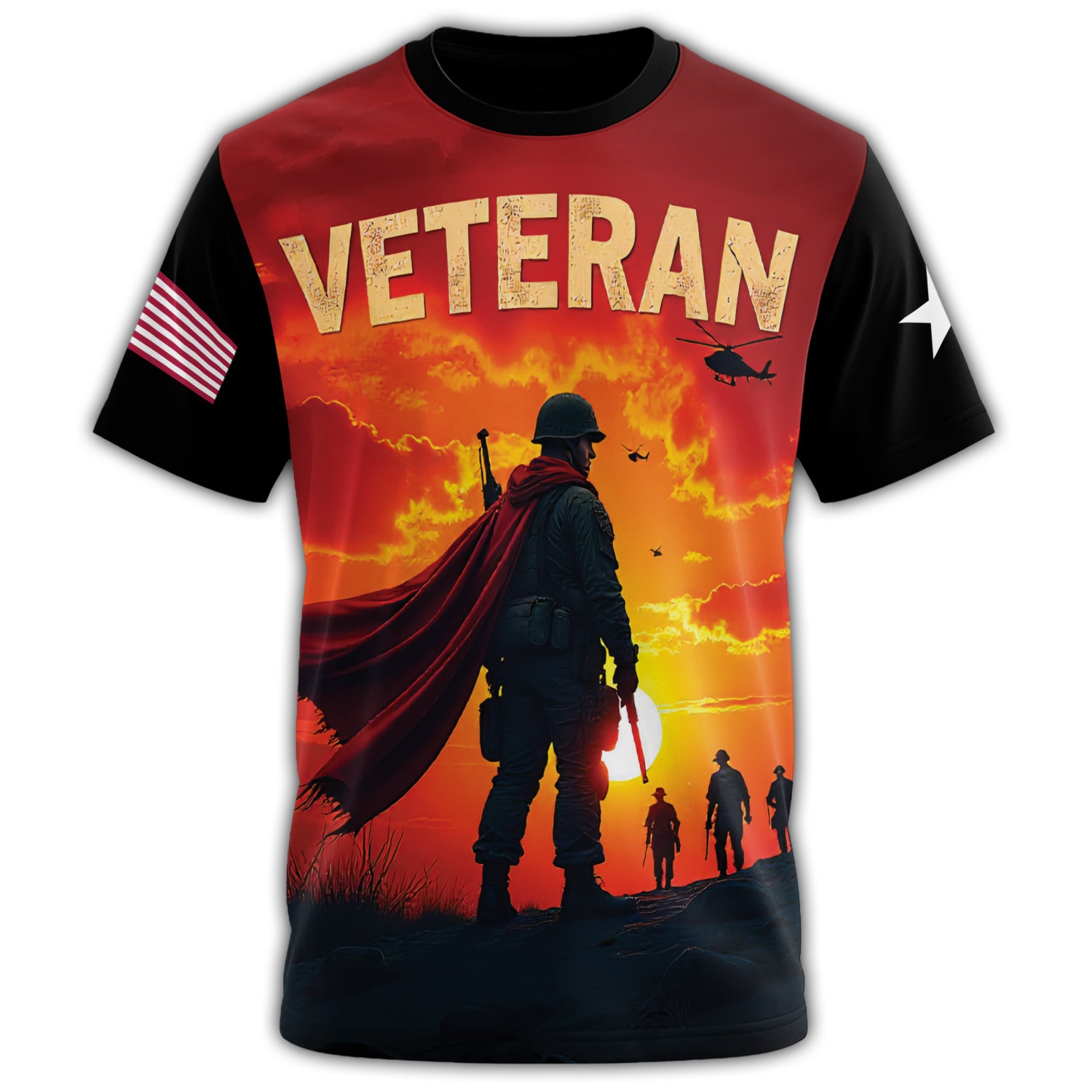 Veteran Life Is Never All-over Print T-Shirt Secondary image