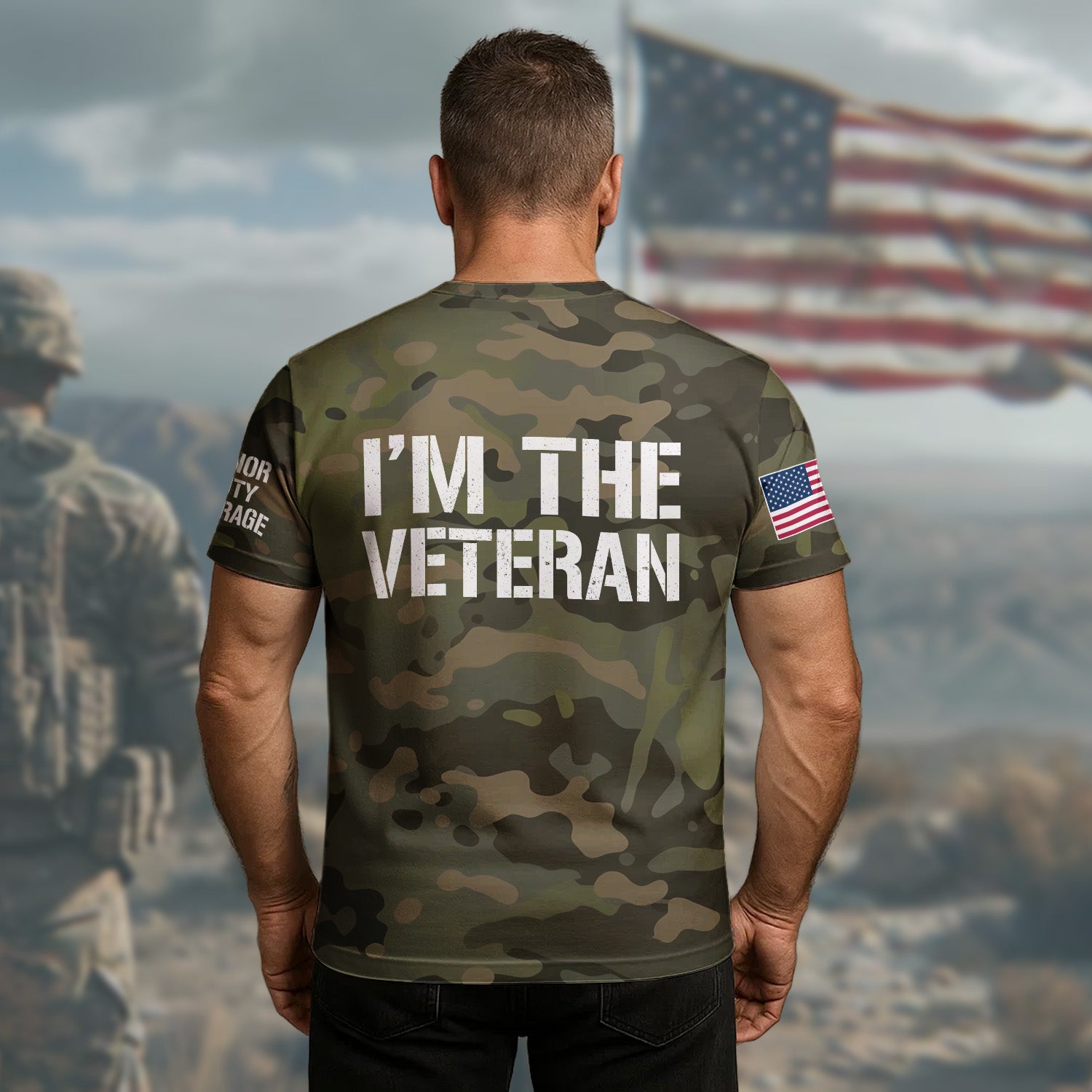 I'm the Veteran Proud All-over Print T-Shirt