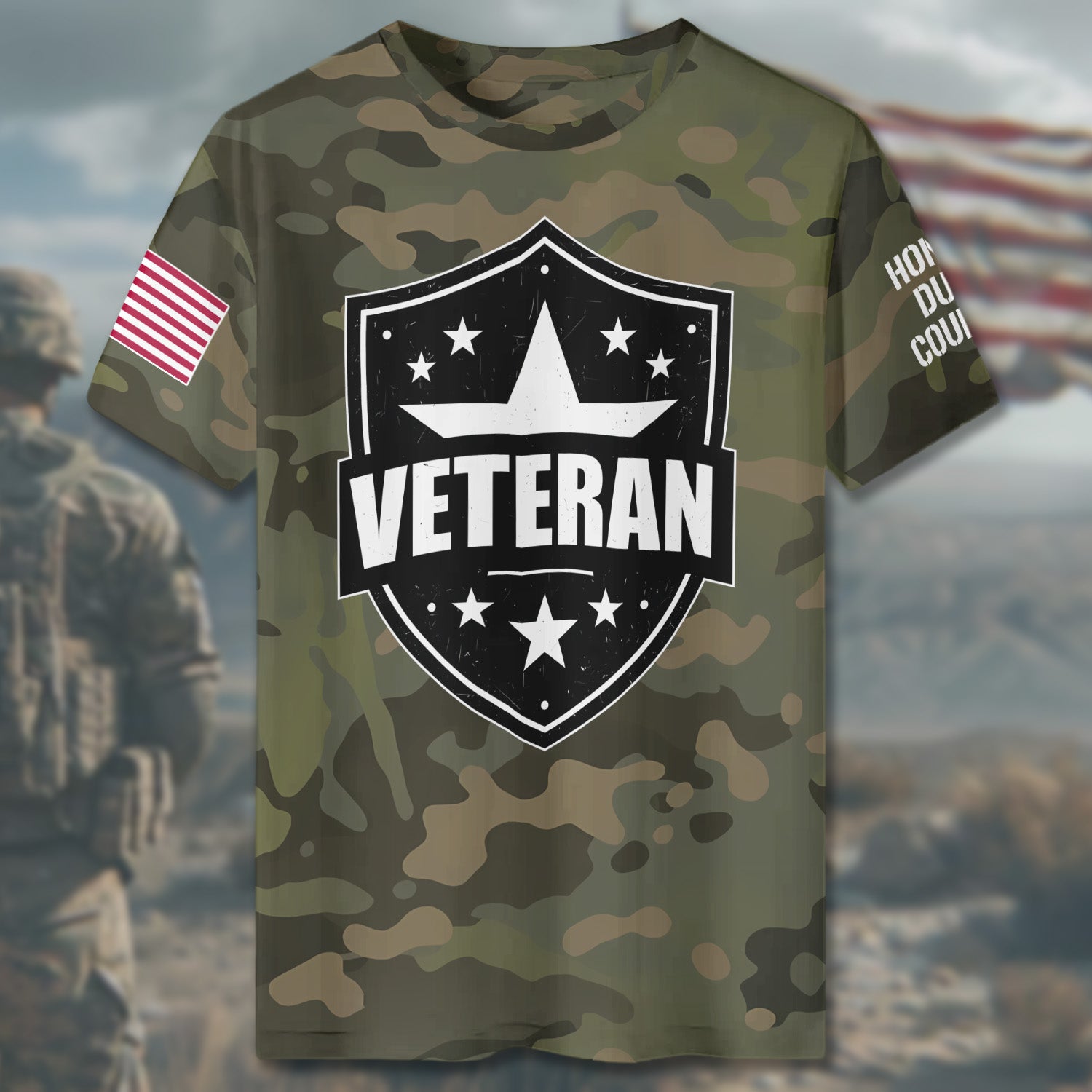 I'm the Veteran Proud All-over Print T-Shirt