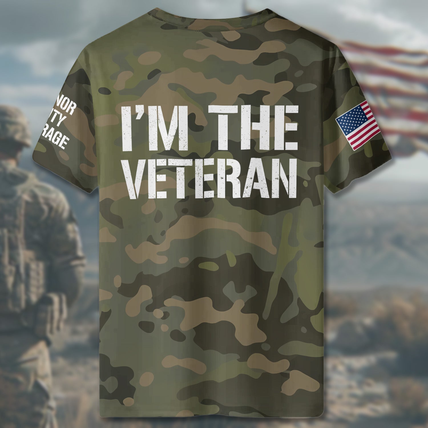 I'm the Veteran Proud All-over Print T-Shirt