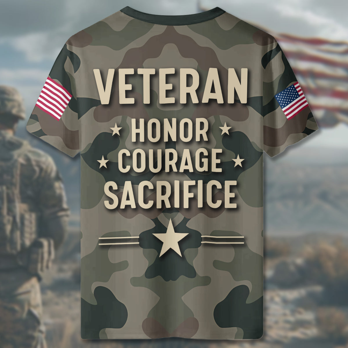 I Am a Veteran Like My All-over Print T-Shirt