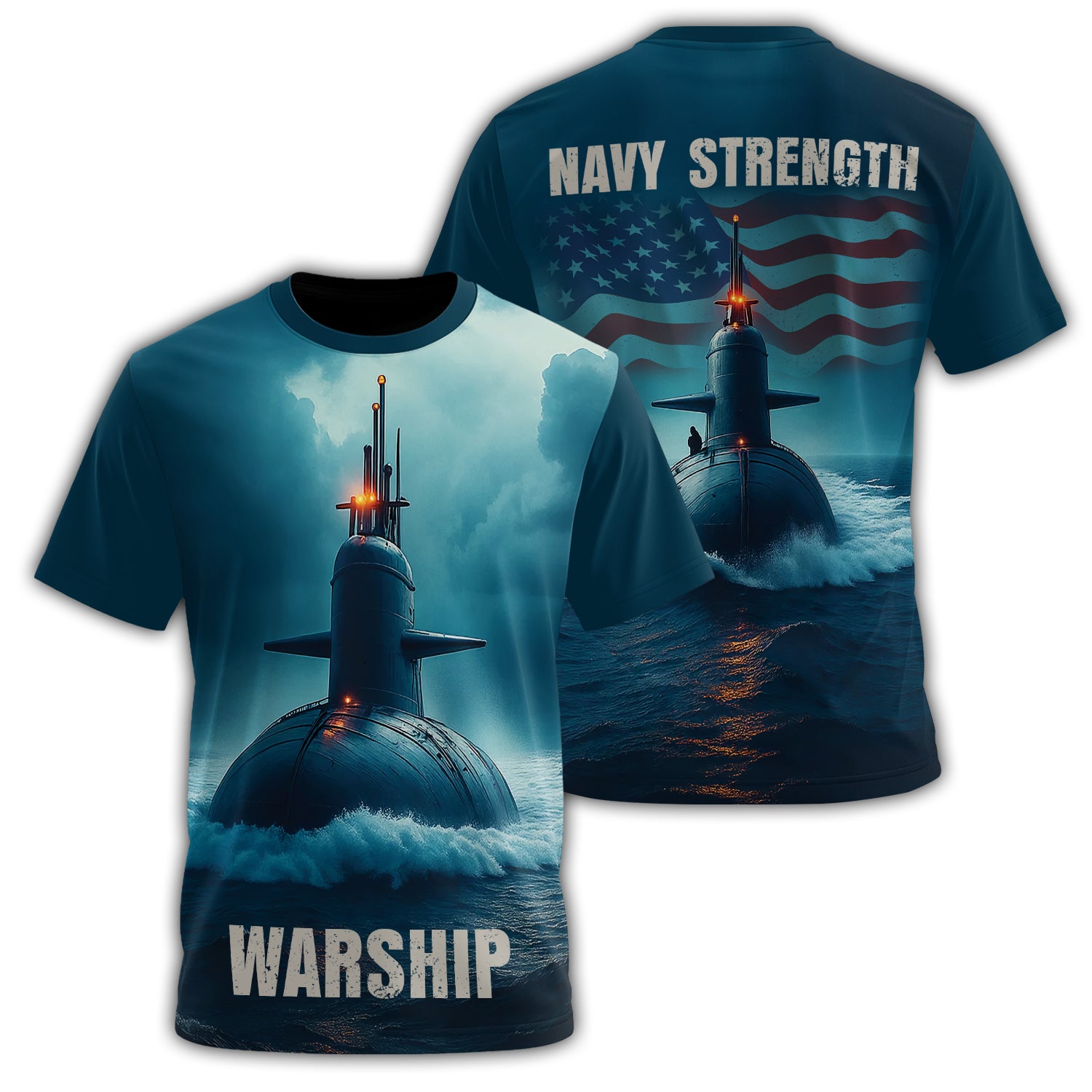 Warship Navy Strength All-over Print T-Shirt