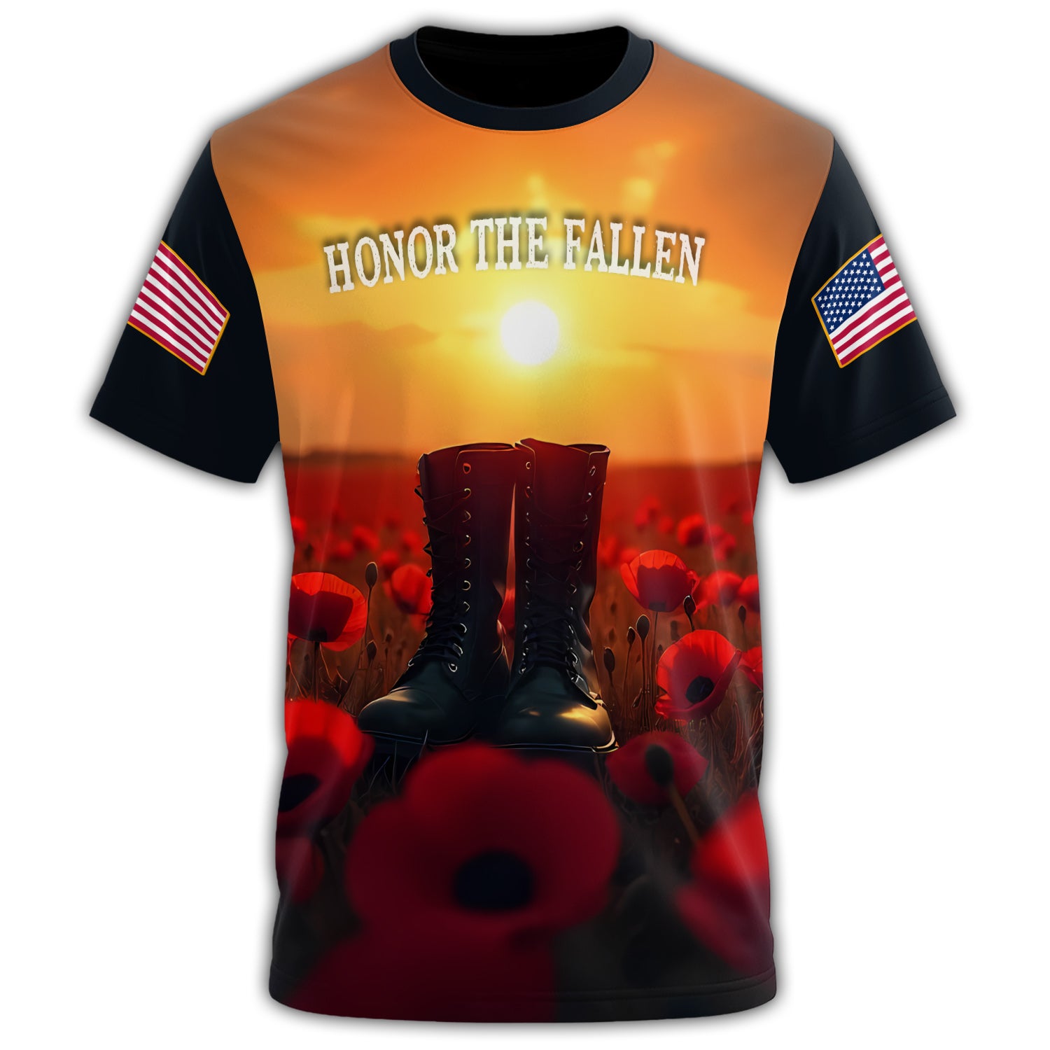 Honor the Fallen Remember Their Sacrifice All-over Print T-Shirt Secondary image
