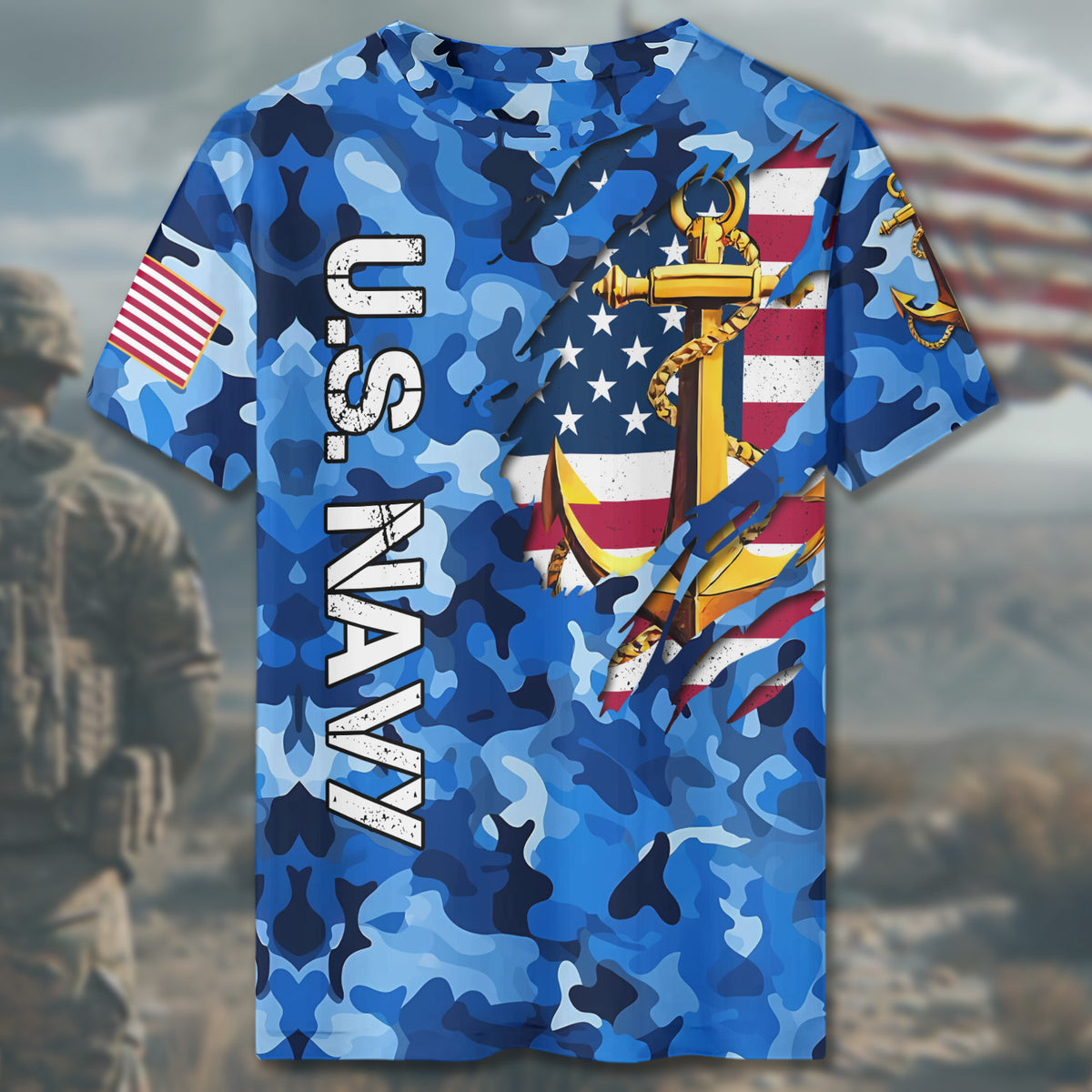 U.S. Navy Strength at Sea All-over Print T-Shirt