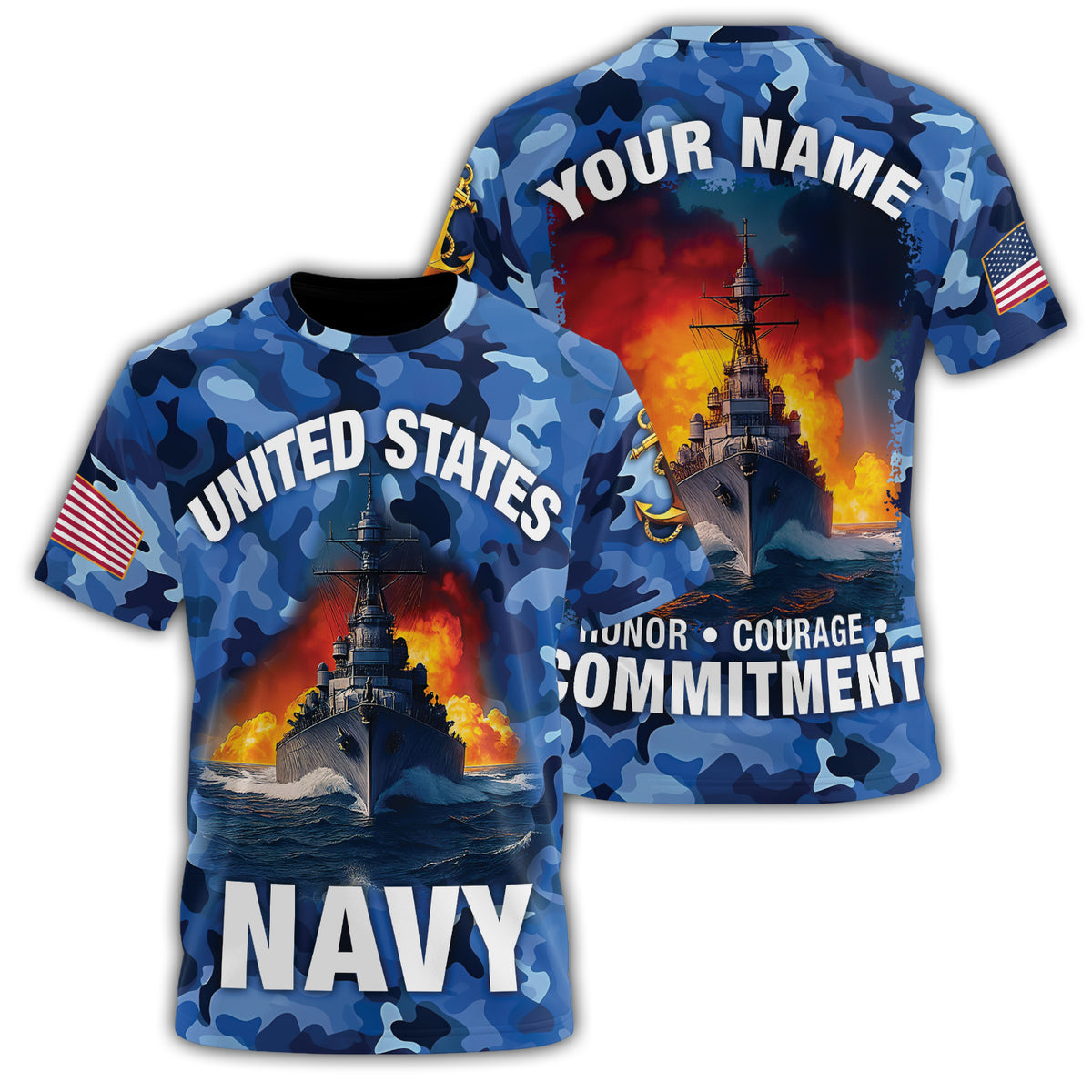United States All-over Print Personalized T-Shirt Main image