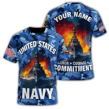 United States All-over Print Personalized T-Shirt