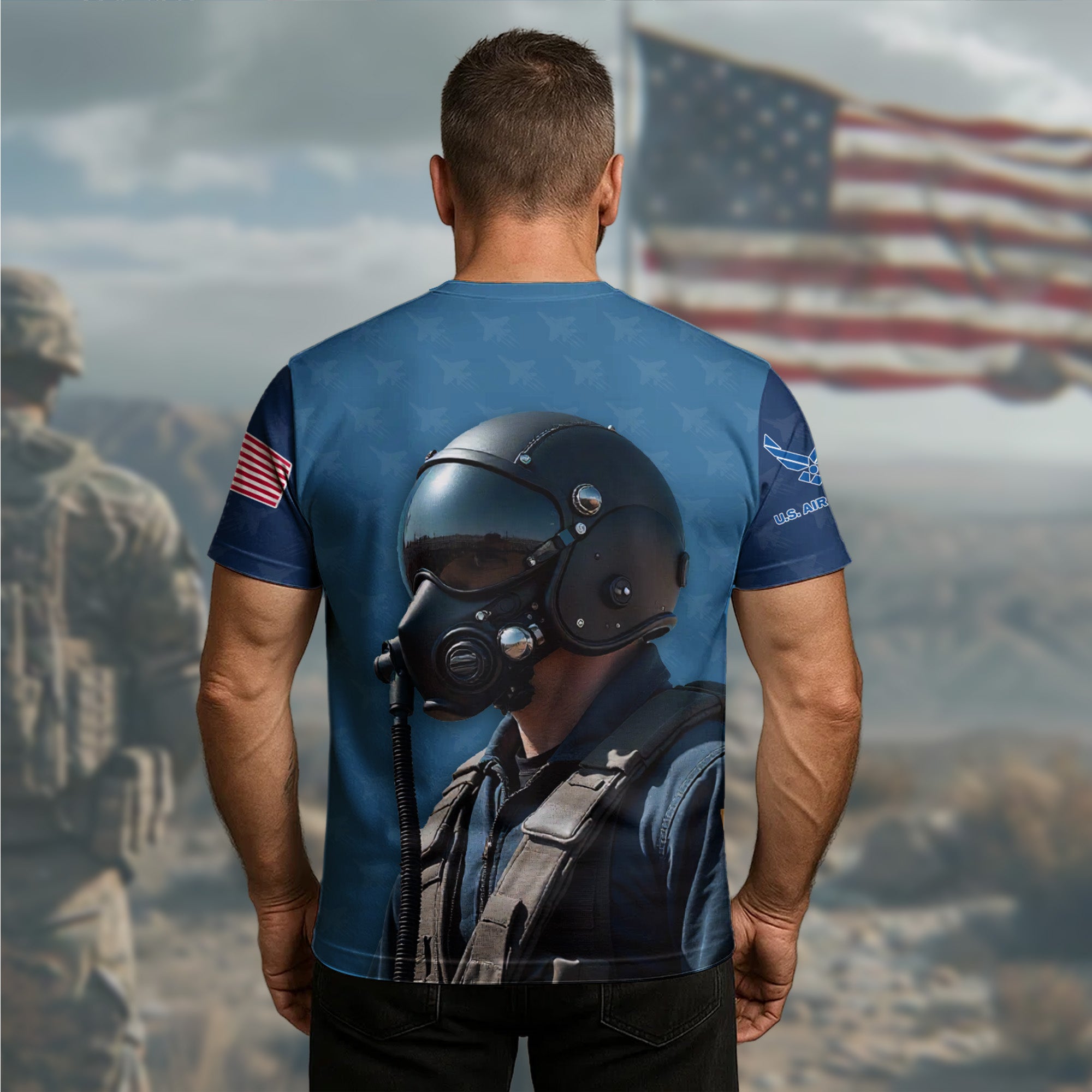 Blue Angels Precision in the Sky Honoring U.S. Navy Aviation Excellence and Veteran Brilliance All-over Print T-Shirt