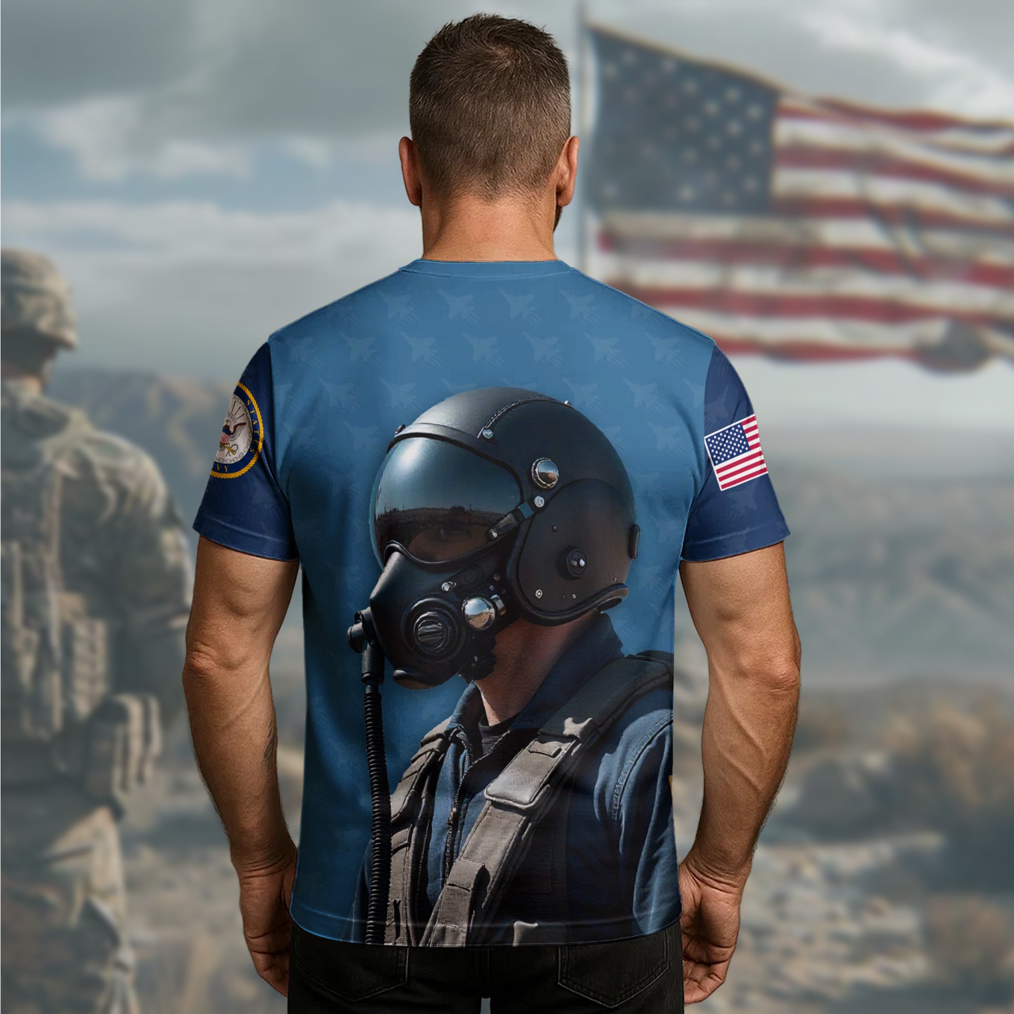 Blue Angels Precision in All-over Print T-Shirt
