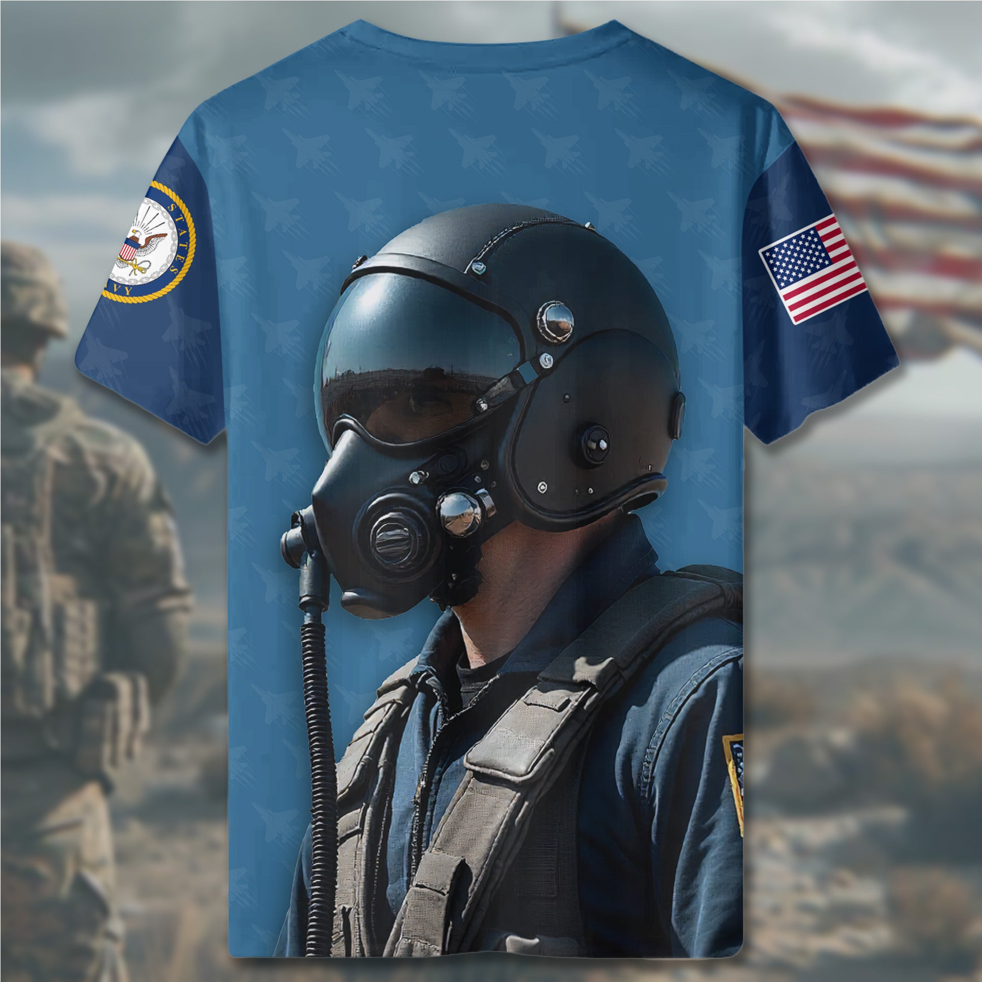 Blue Angels Precision in All-over Print T-Shirt
