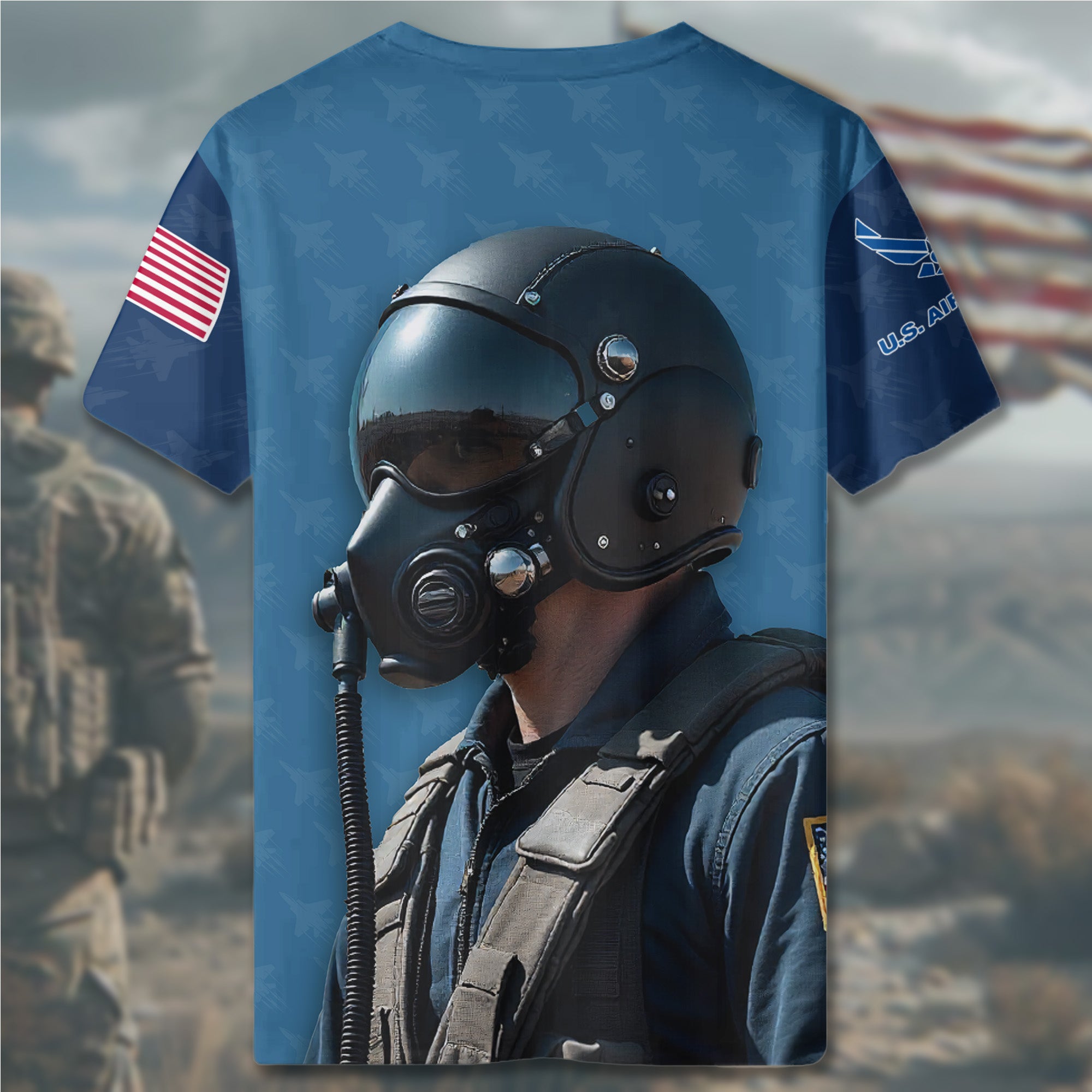 Blue Angels Precision in the Sky Honoring U.S. Navy Aviation Excellence and Veteran Brilliance All-over Print T-Shirt