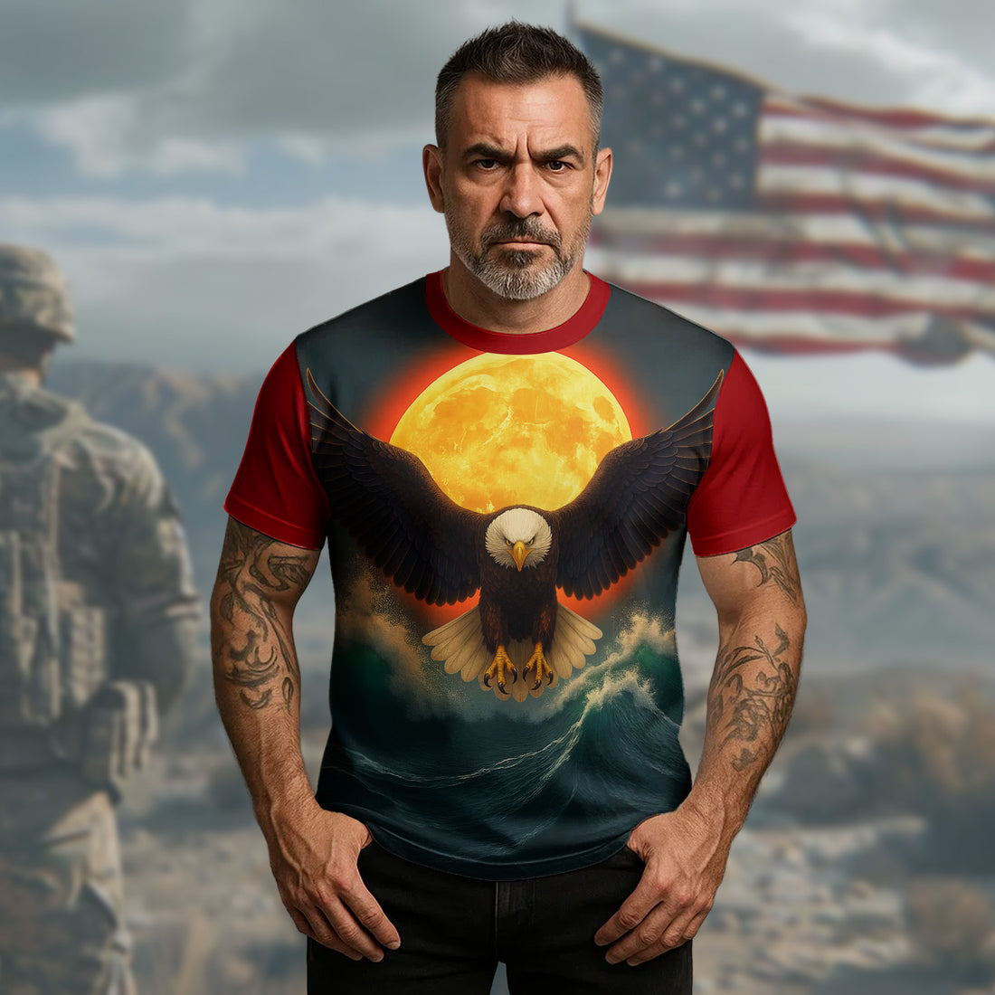 U.S. Coast Guard Semper Paratus Always Ready to Serve Protect and Defend America’s Shores All-over Print T-Shirt