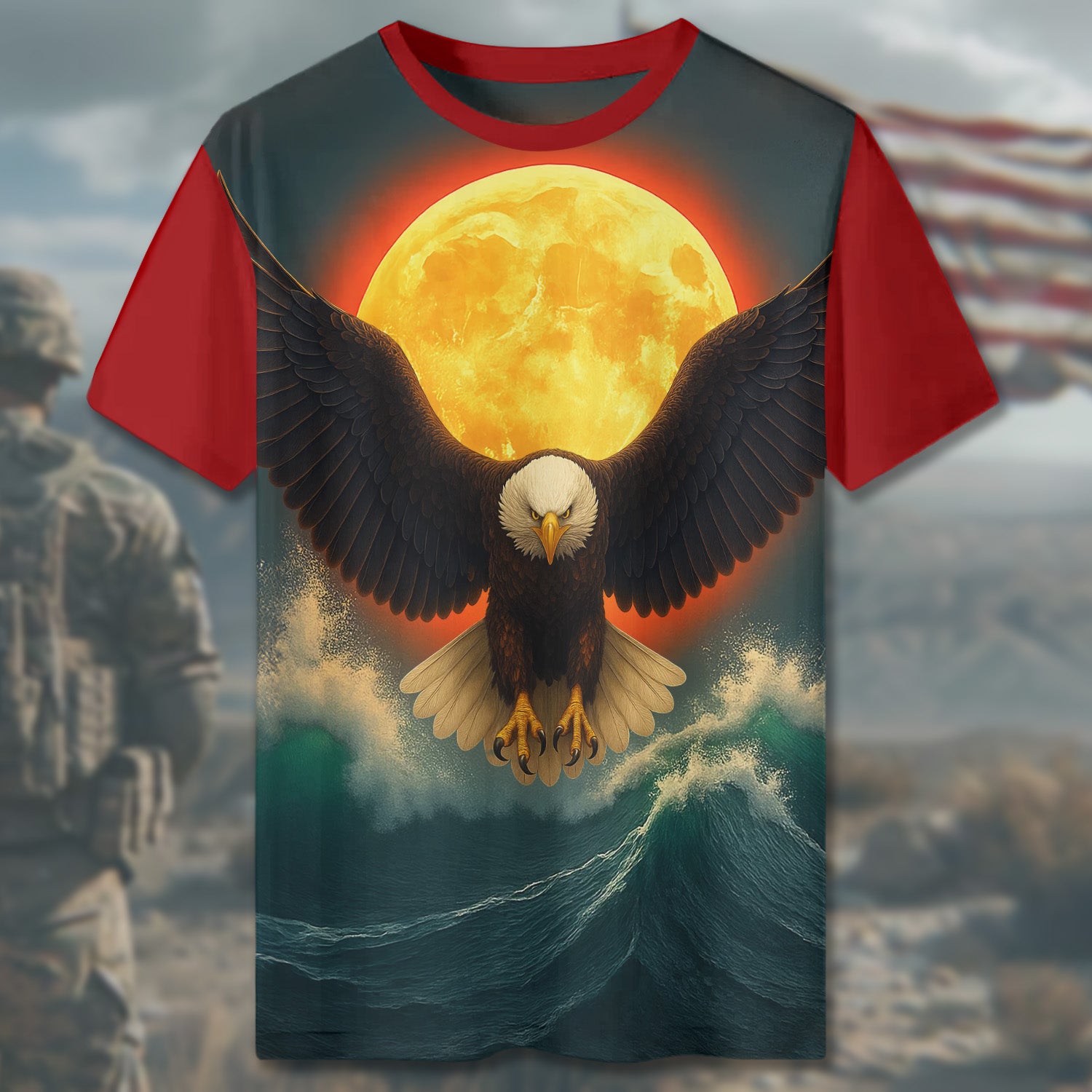 U.S. Coast Guard Semper Paratus Always Ready to Serve Protect and Defend America’s Shores All-over Print T-Shirt
