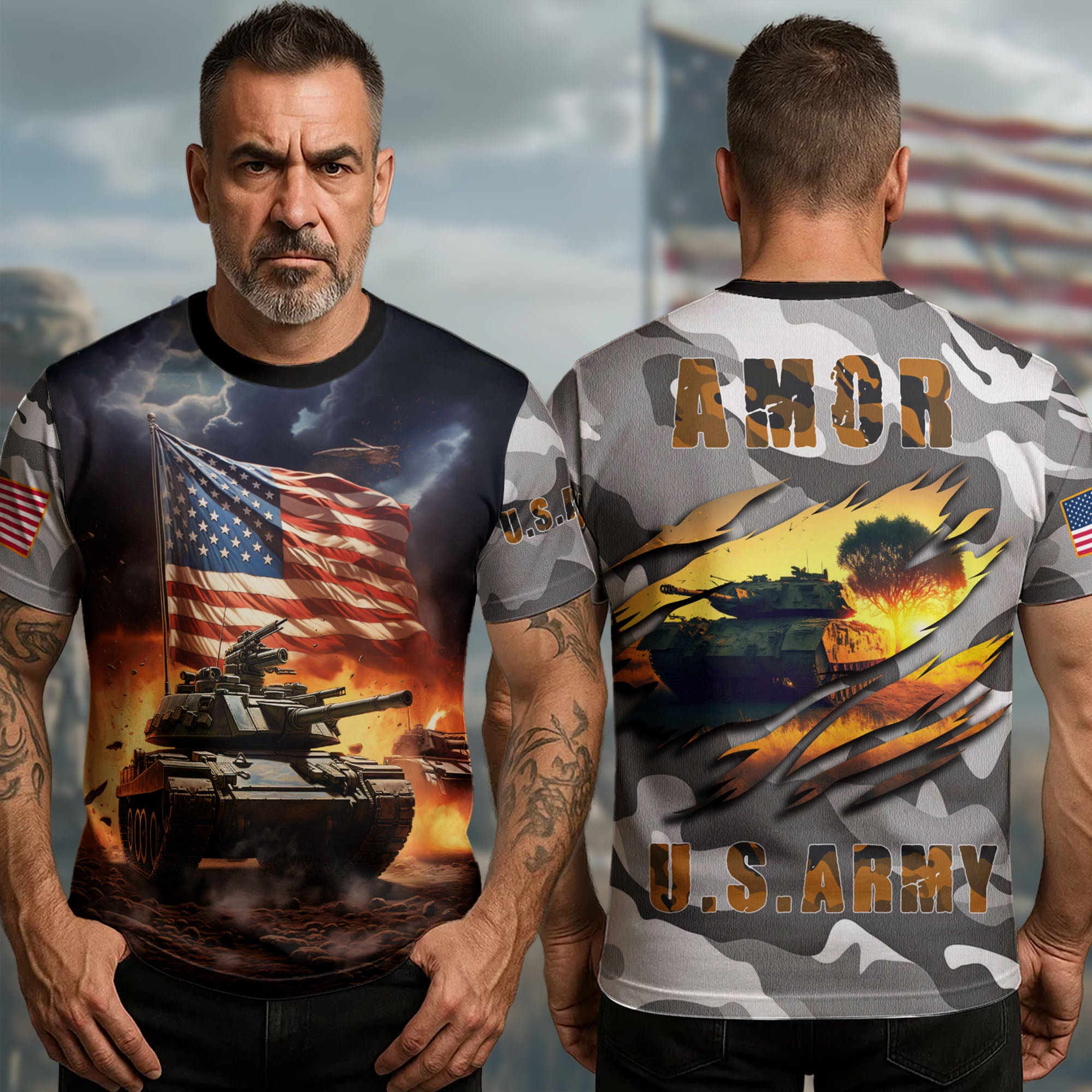 Amor U.S. Army Love Loyalty All-over Print T-Shirt