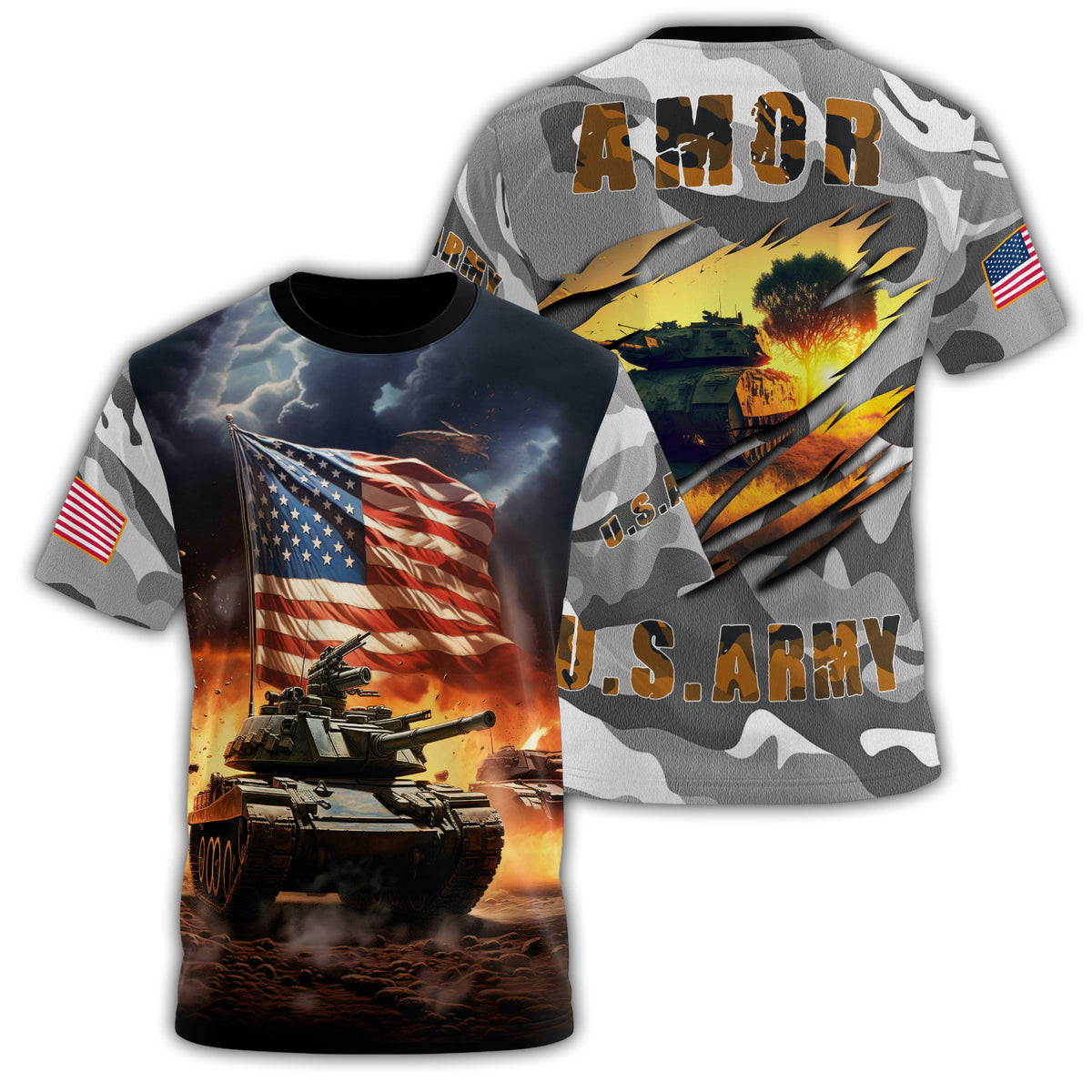 Amor U.S. Army Love Loyalty All-over Print T-Shirt Main image