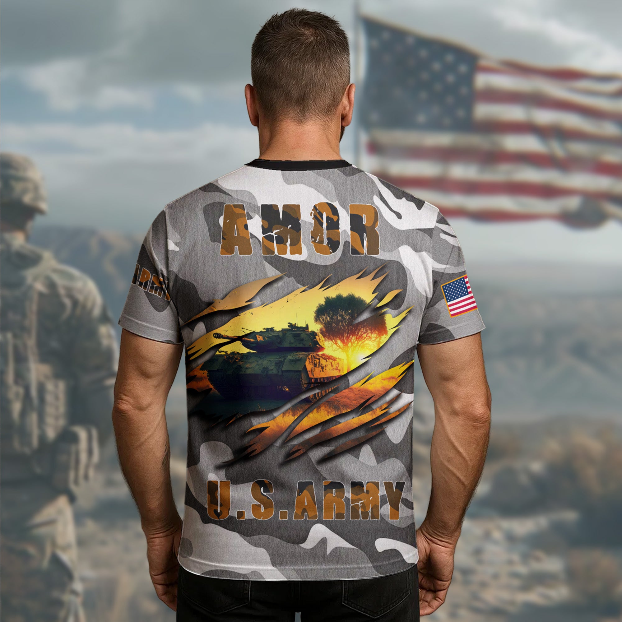 Amor U.S. Army Love Loyalty All-over Print T-Shirt