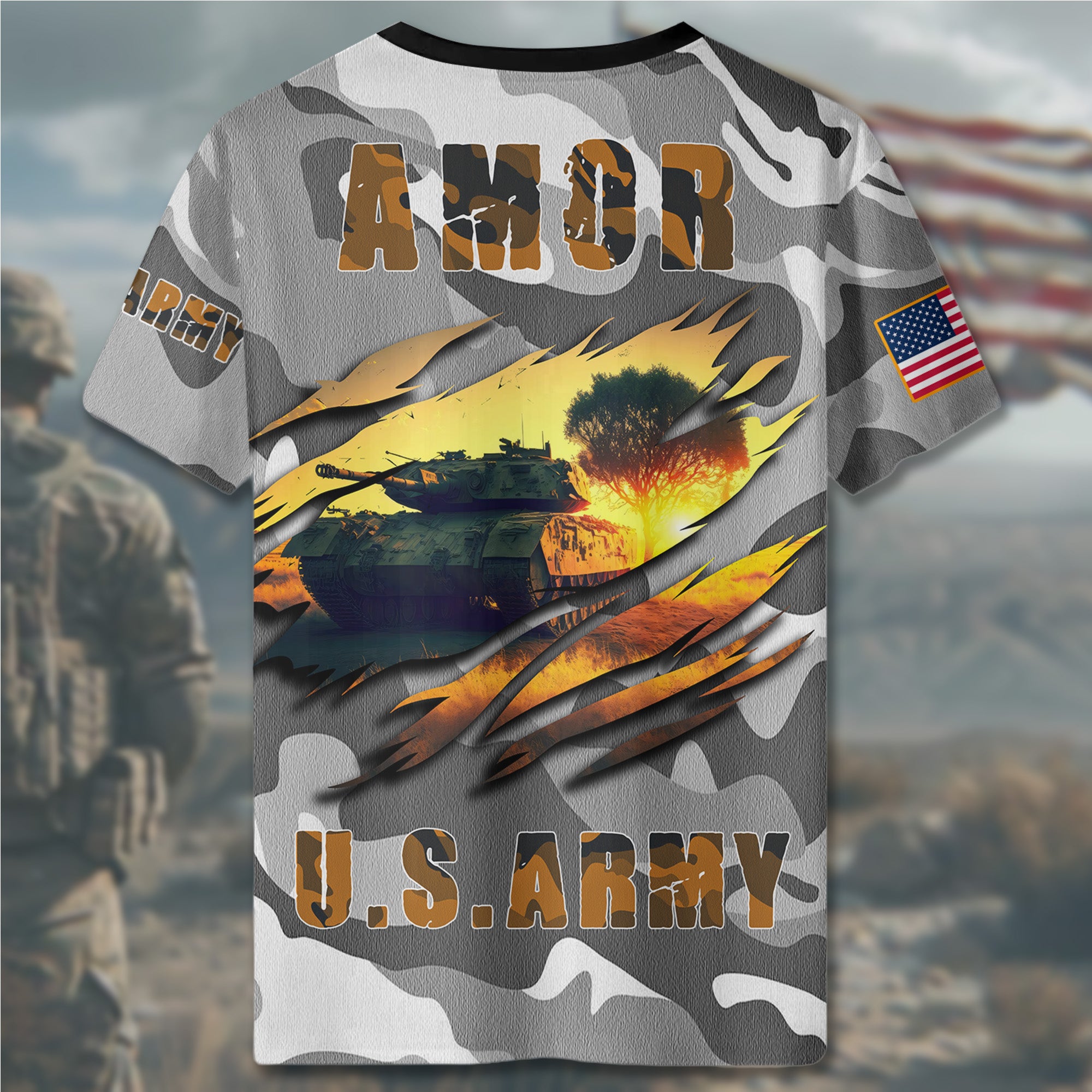 Amor U.S. Army Love Loyalty All-over Print T-Shirt