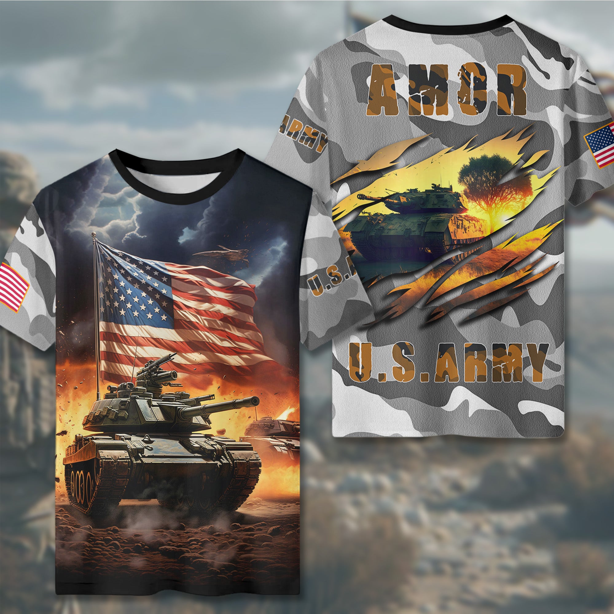 Amor U.S. Army Love Loyalty All-over Print T-Shirt