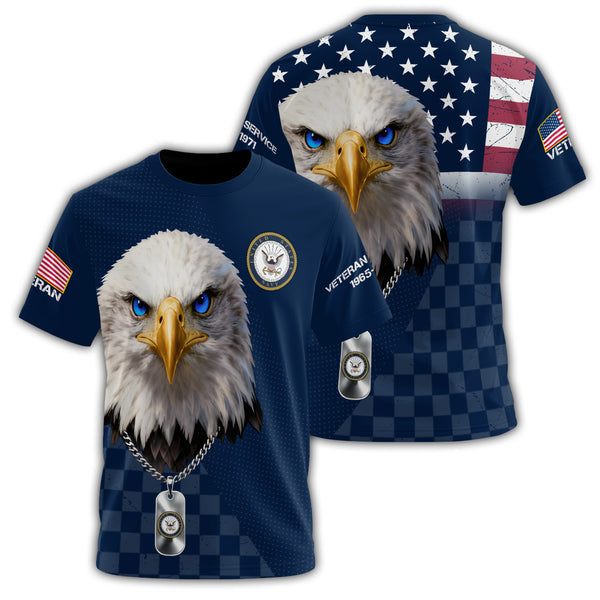 US Navy Veteran Service All-over Print T-Shirt