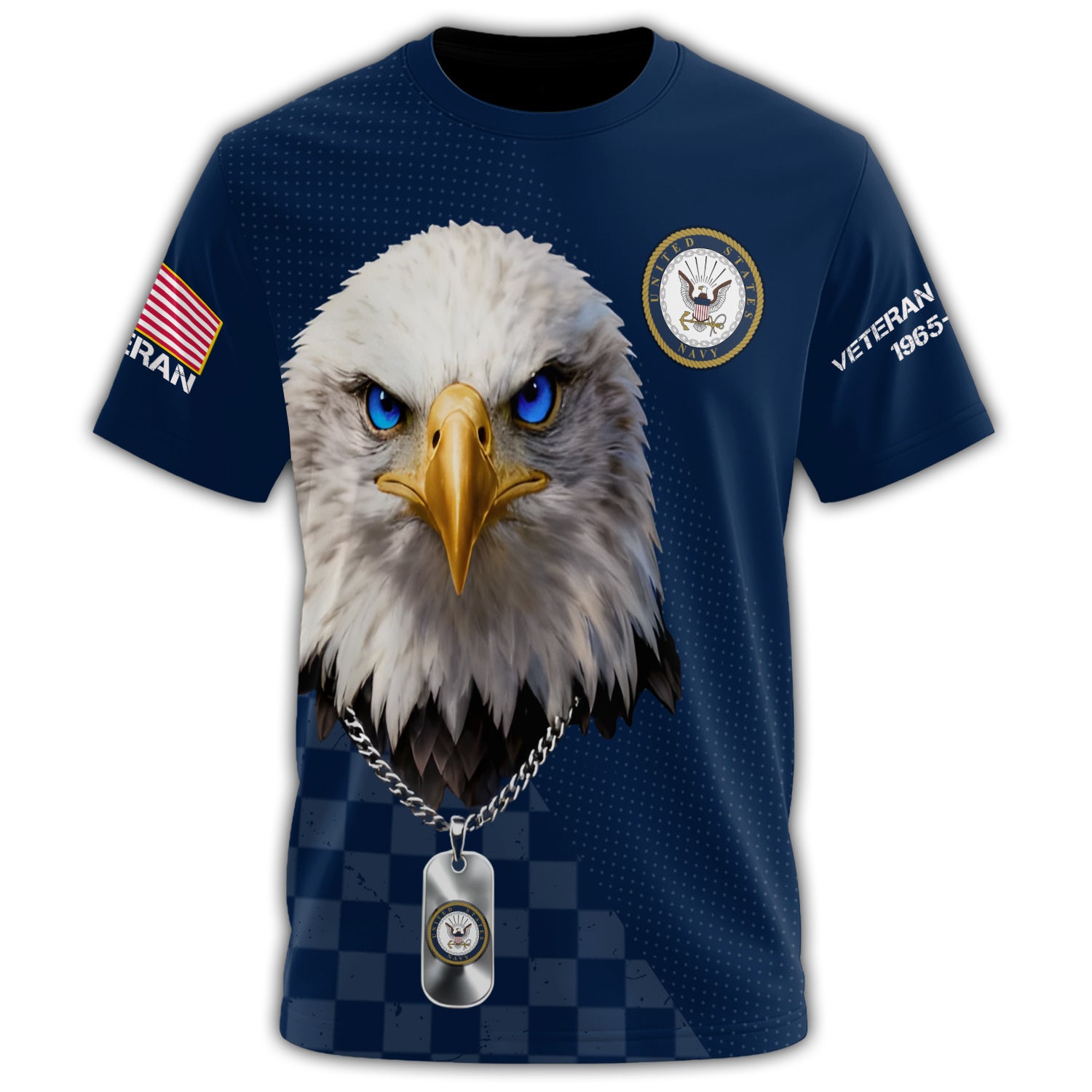 US Navy Veteran Service All-over Print T-Shirt Secondary image