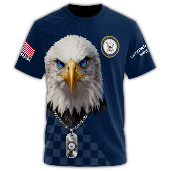 US Navy Veteran Service All-over Print T-Shirt