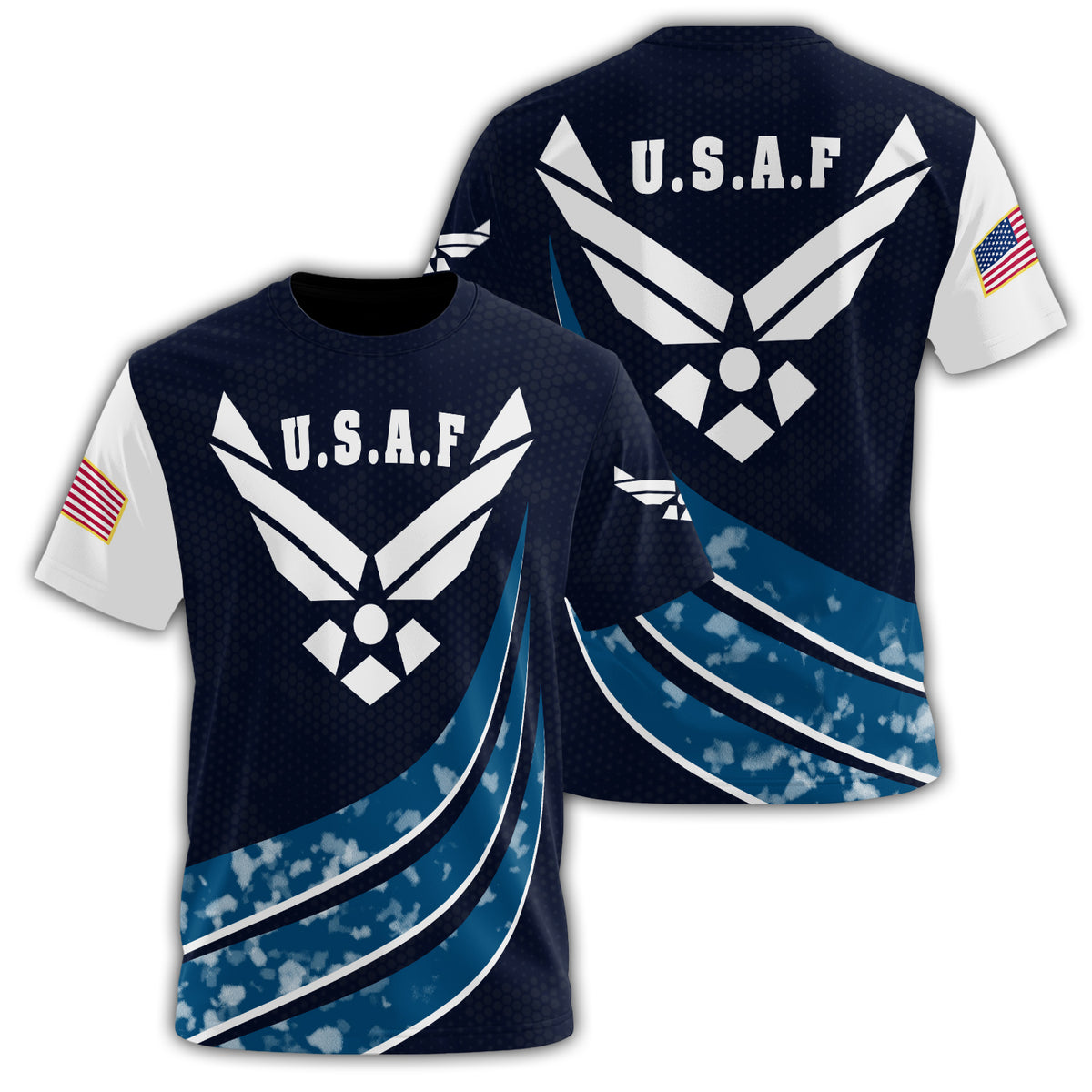 U.S.A.F Proud Wingmen of All-over Print T-Shirt Main image