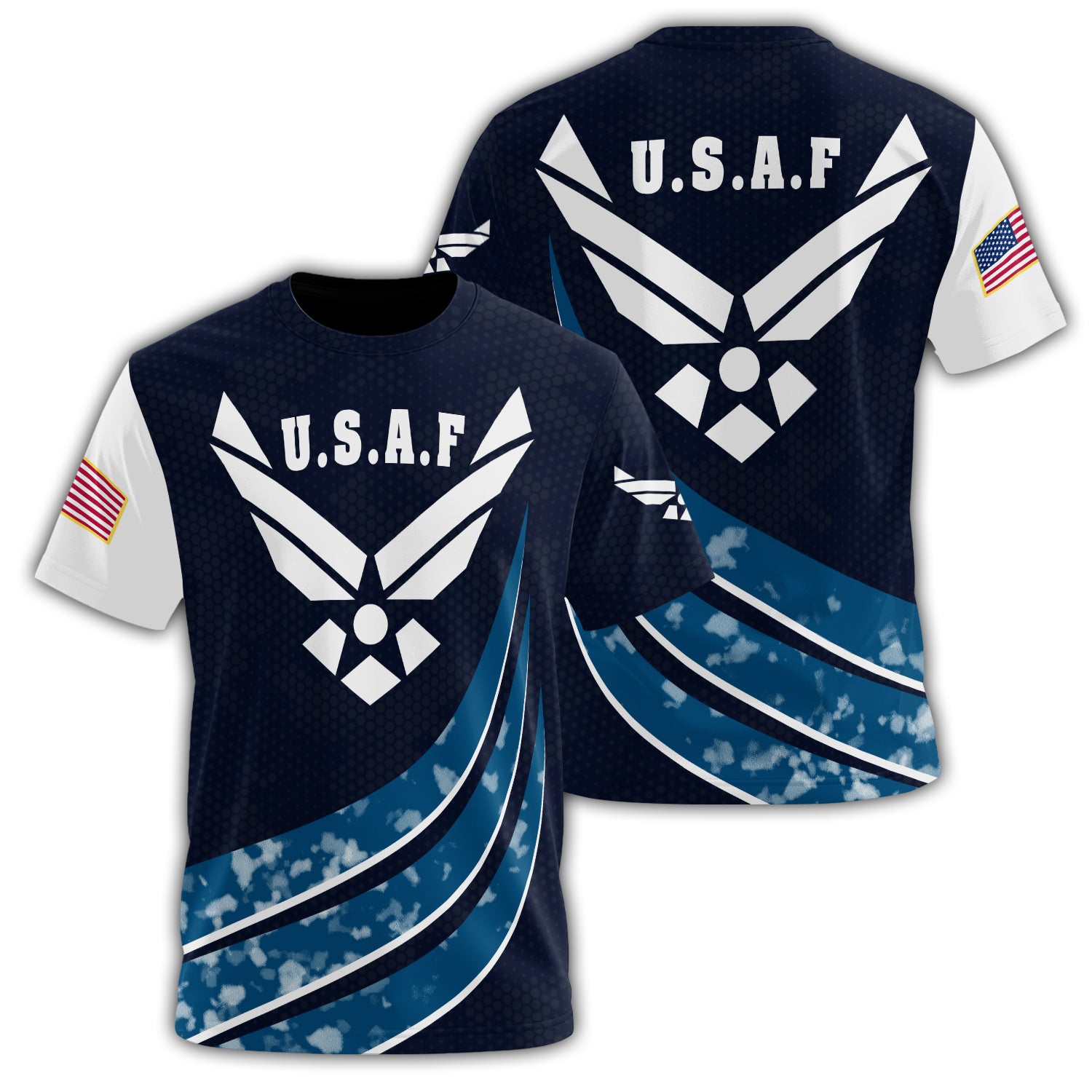 U.S.A.F Proud Wingmen of All-over Print T-Shirt
