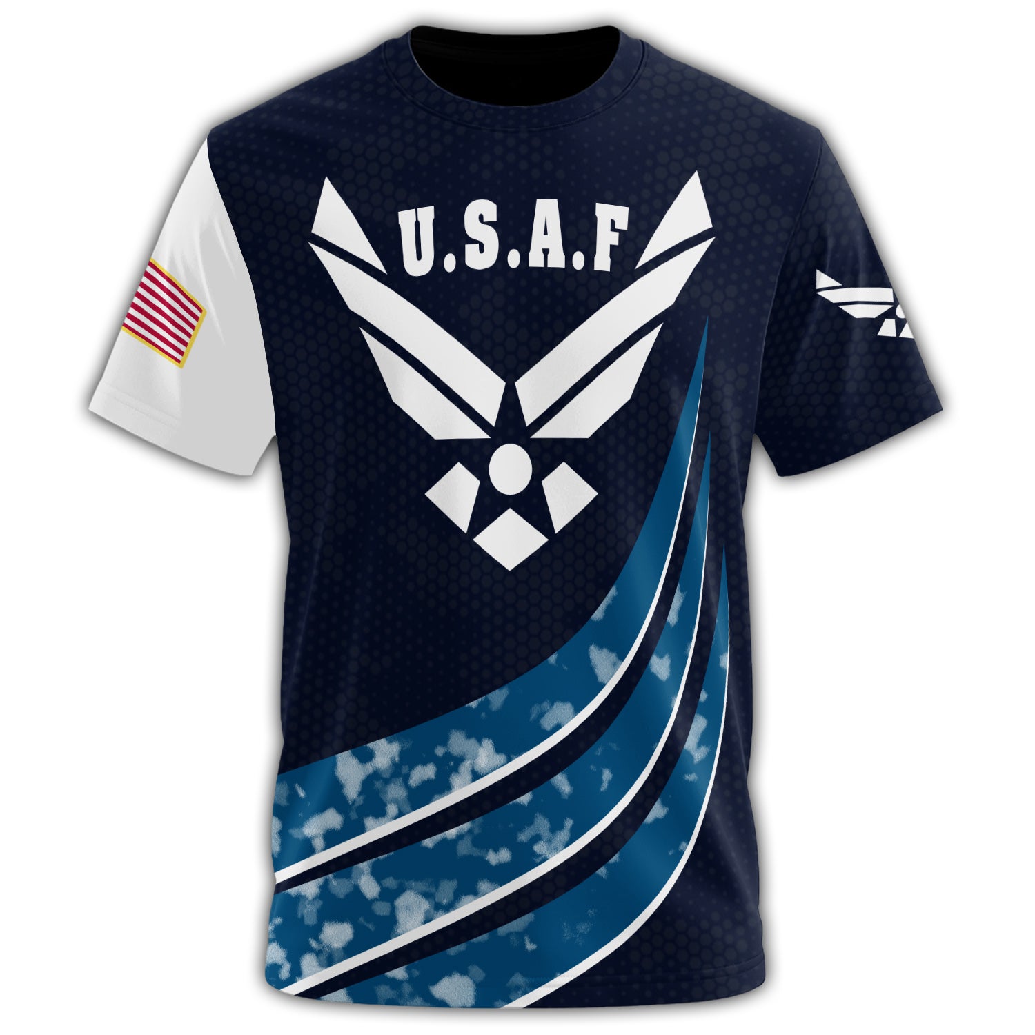 U.S.A.F Proud Wingmen of All-over Print T-Shirt Secondary image
