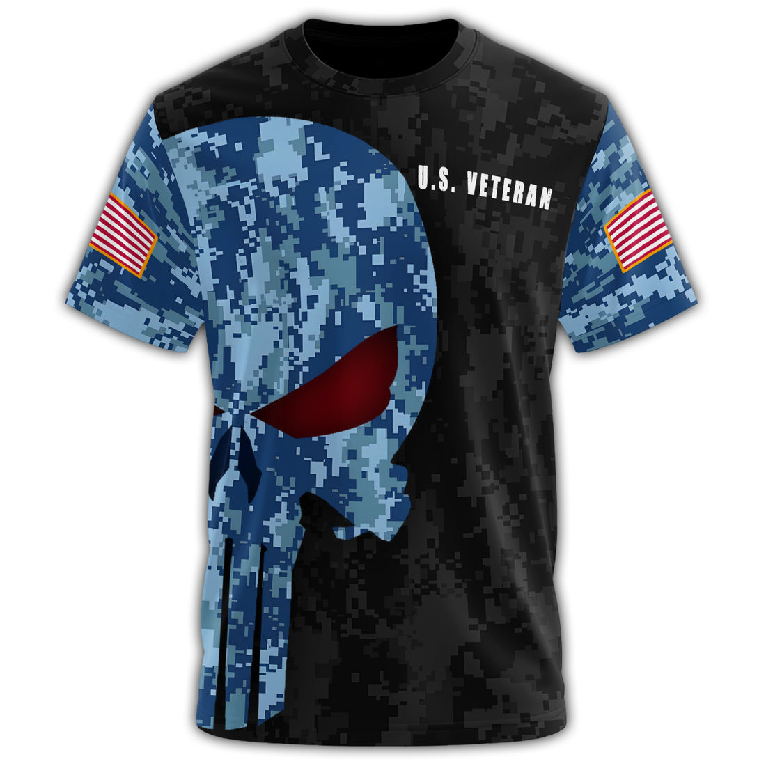 Bold Tribute to U.S. Veterans All-over Print T-Shirt