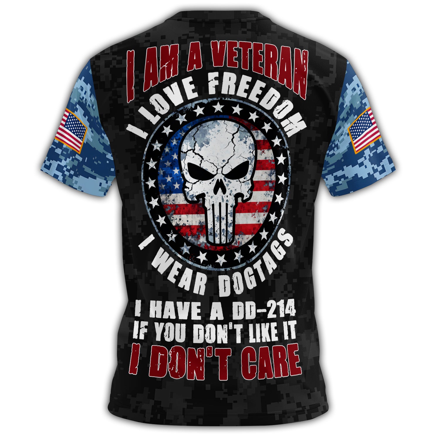 Bold Tribute to U.S. Veterans All-over Print T-Shirt