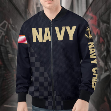 Navy Chief Pride All-over Print Bomber Jacket