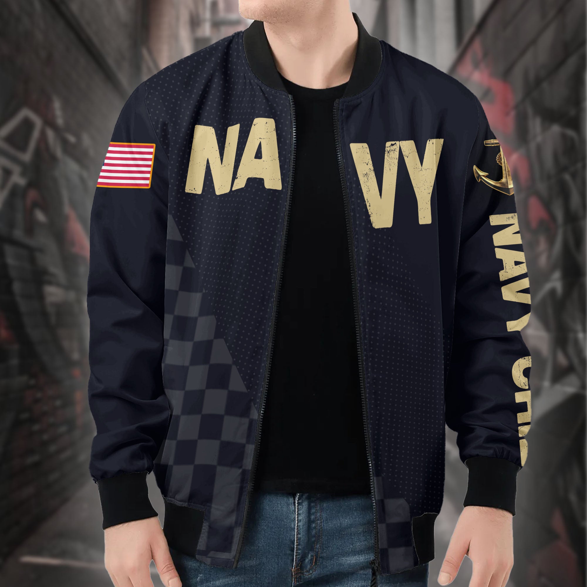 Navy Chief Pride All-over Print Bomber Jacket