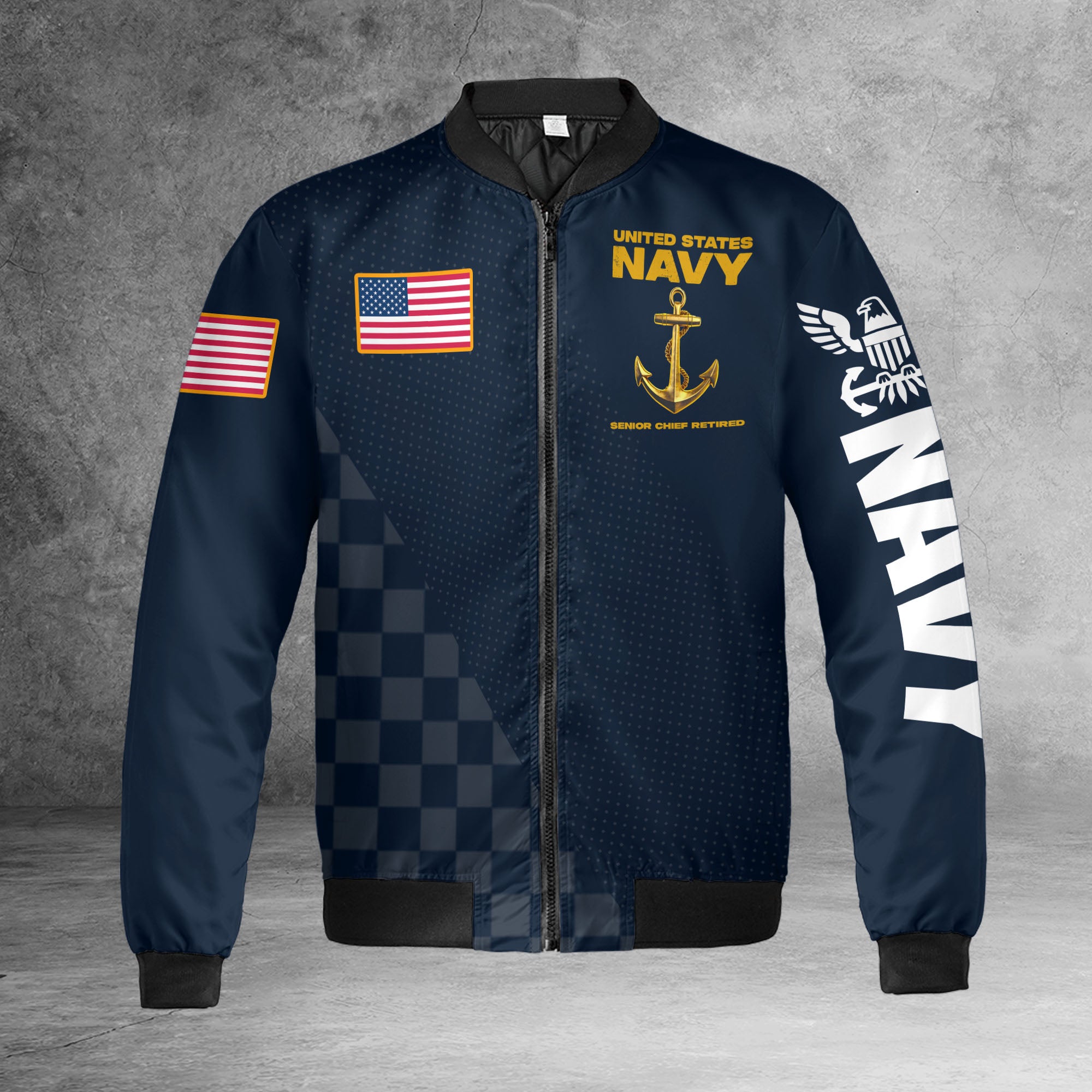 U.S. Navy Senior Chief All-over Print Bomber Jacket