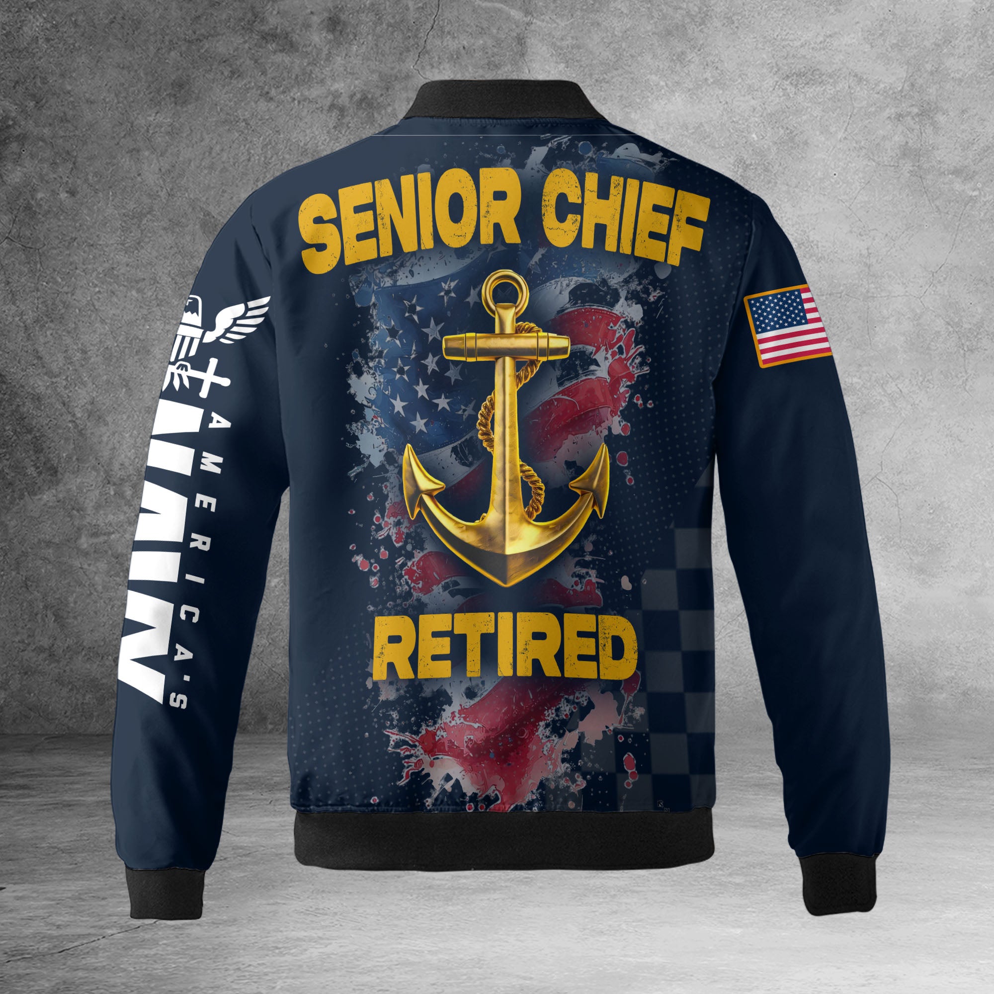 U.S. Navy Senior Chief All-over Print Bomber Jacket